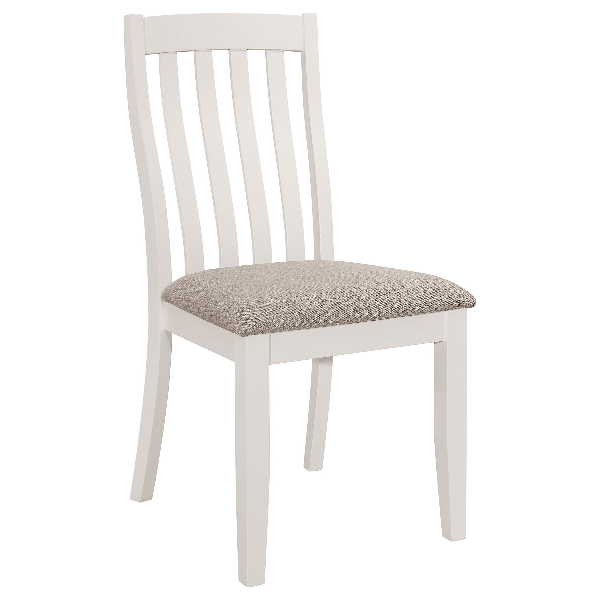 Anwar Vertical Slat Back Dining Side Chair Off White