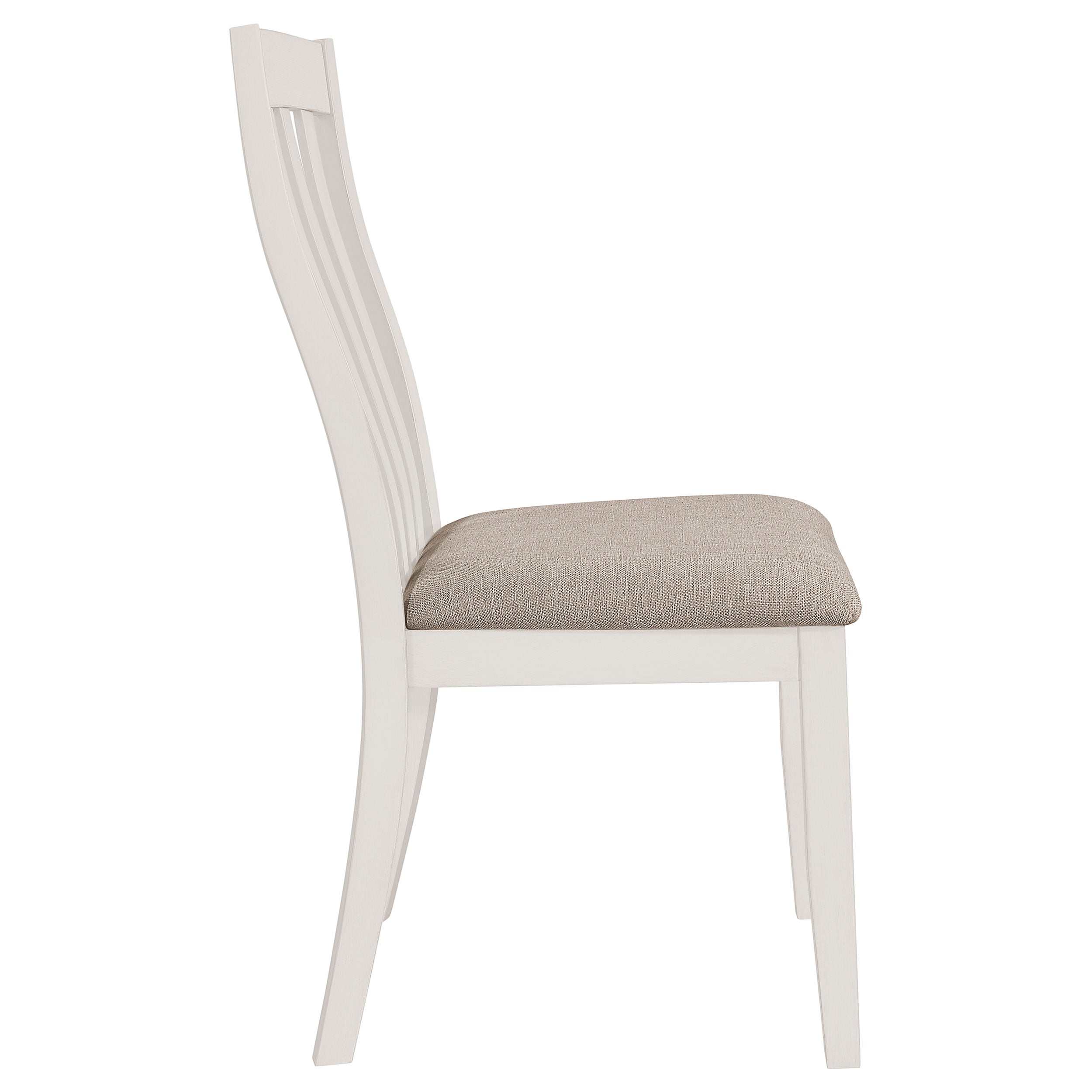 Anwar Vertical Slat Back Dining Side Chair Off White