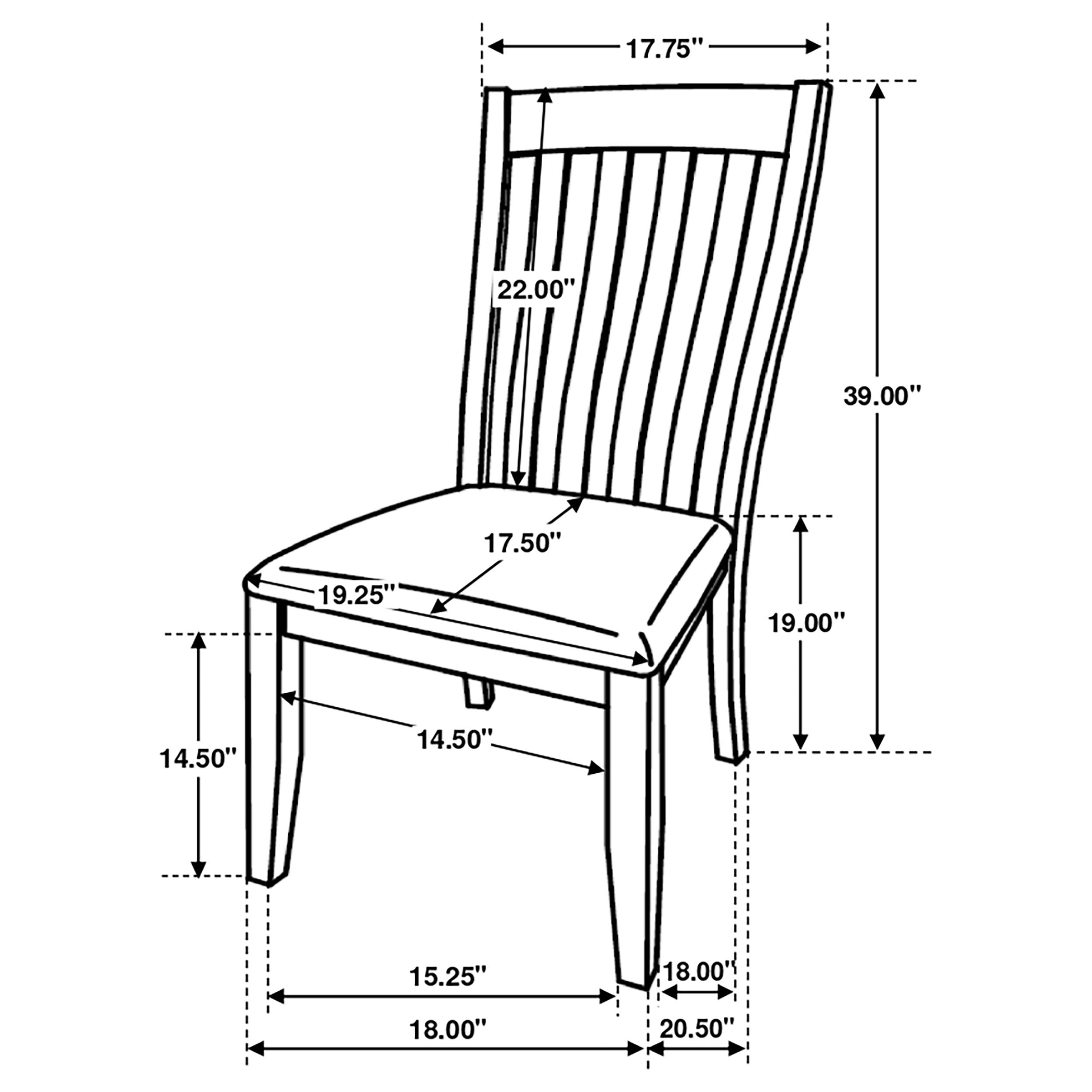 Anwar Vertical Slat Back Dining Side Chair Off White