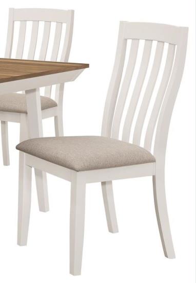 Anwar Vertical Slat Back Dining Side Chair Off White