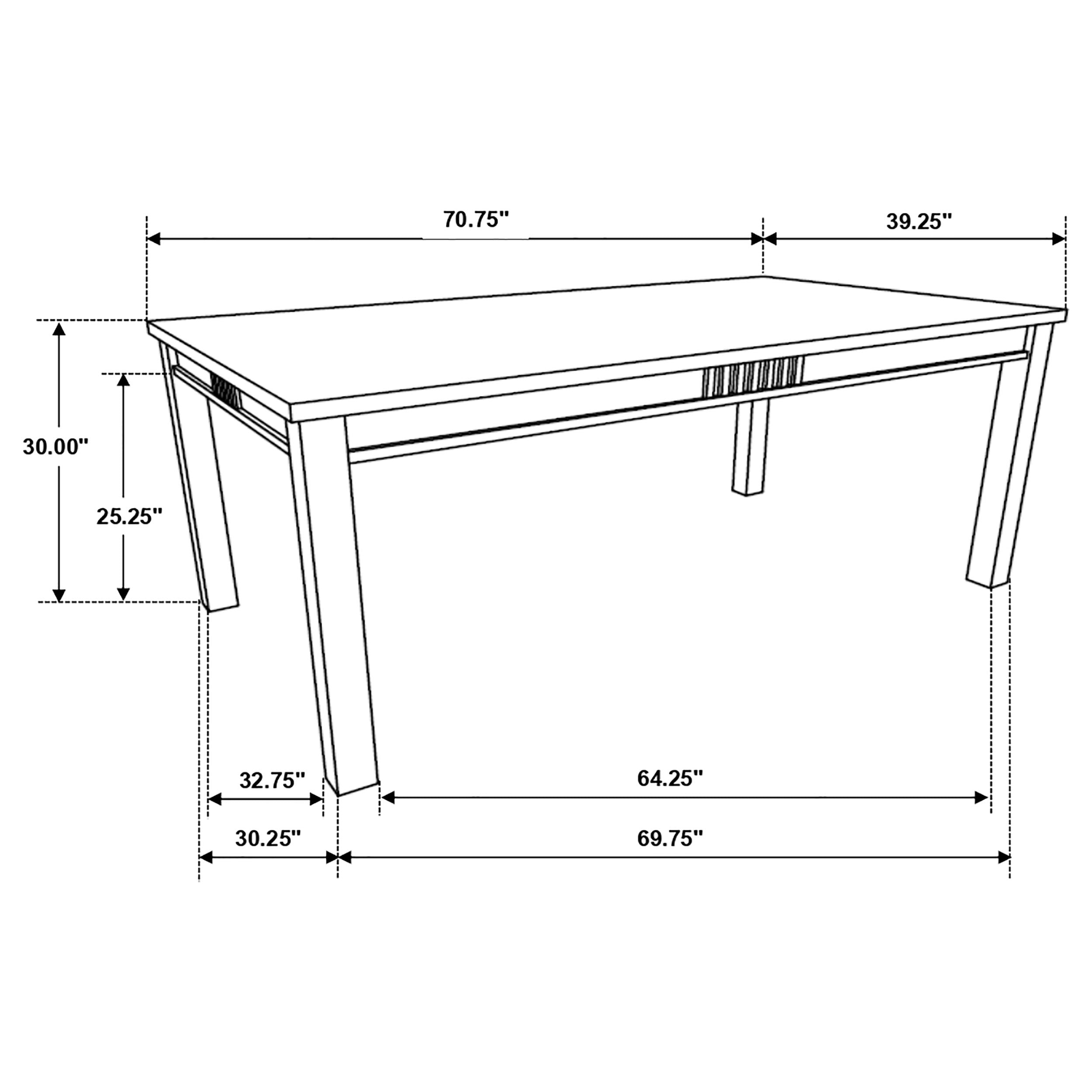 Marbrisa Rectangular Dining Table Matte Black