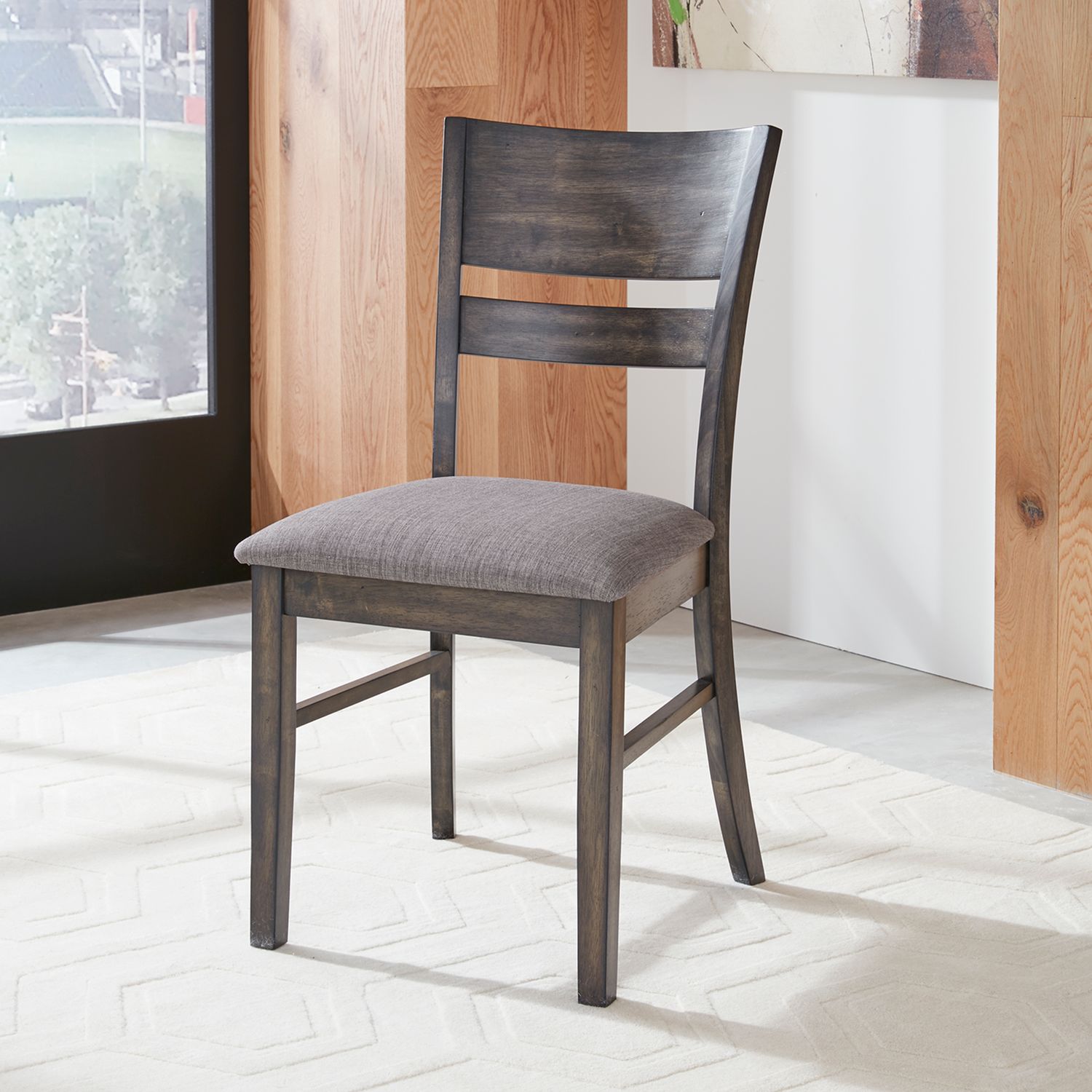 Neziye Slat Back Upholstered Side Chair