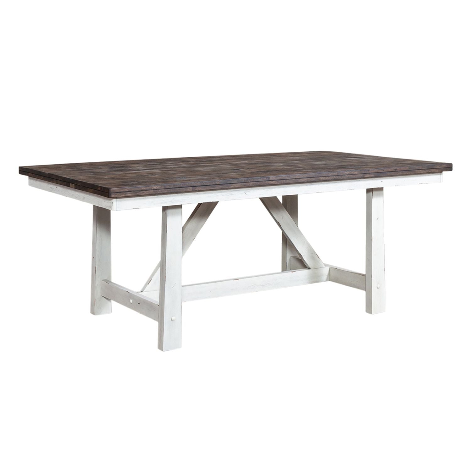 Snatched Fixed Top Trestle Dining Table