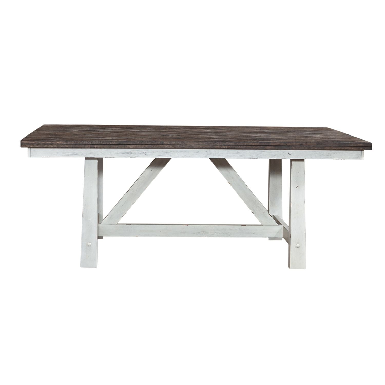 Snatched Fixed Top Trestle Dining Table