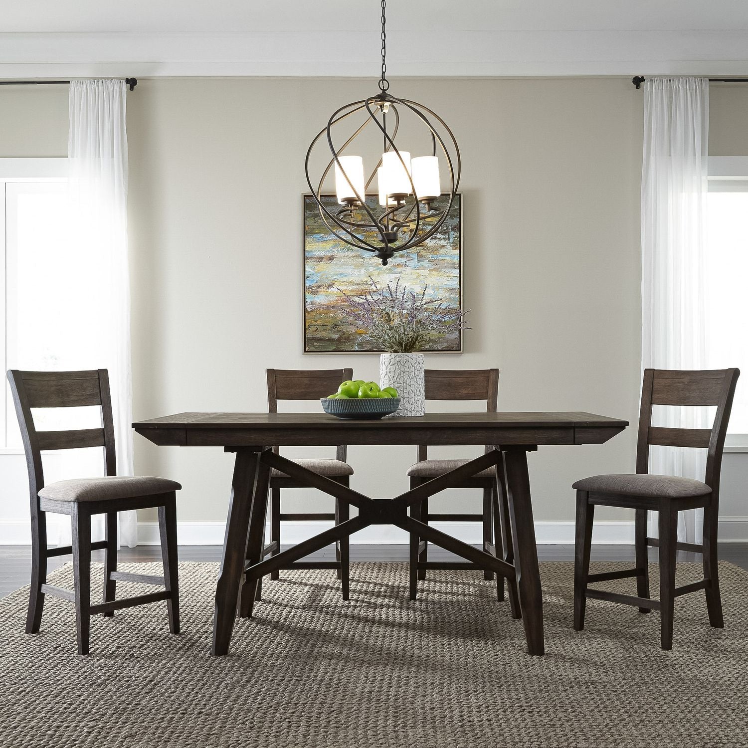 Cotey 5 Piece Gathering Dining Table Set