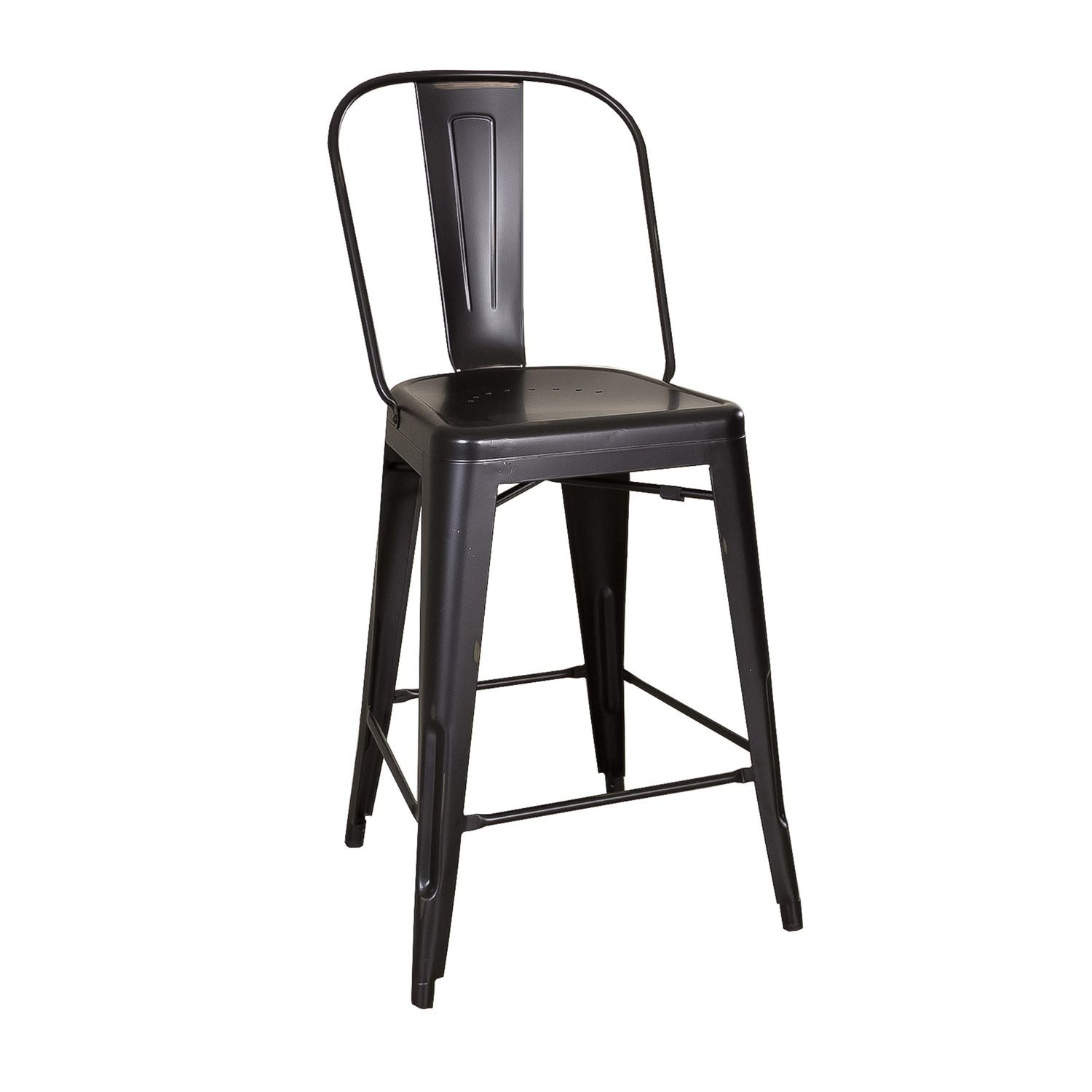 Commee Bow Back Counter Chair - Black