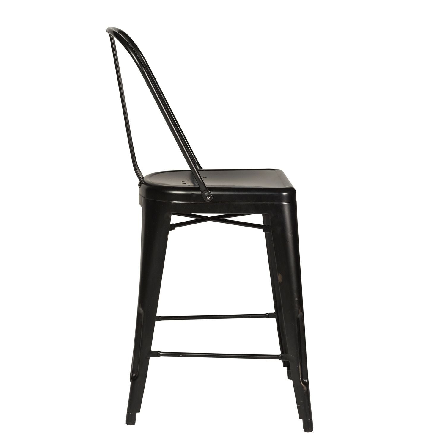 Commee Bow Back Counter Chair - Black