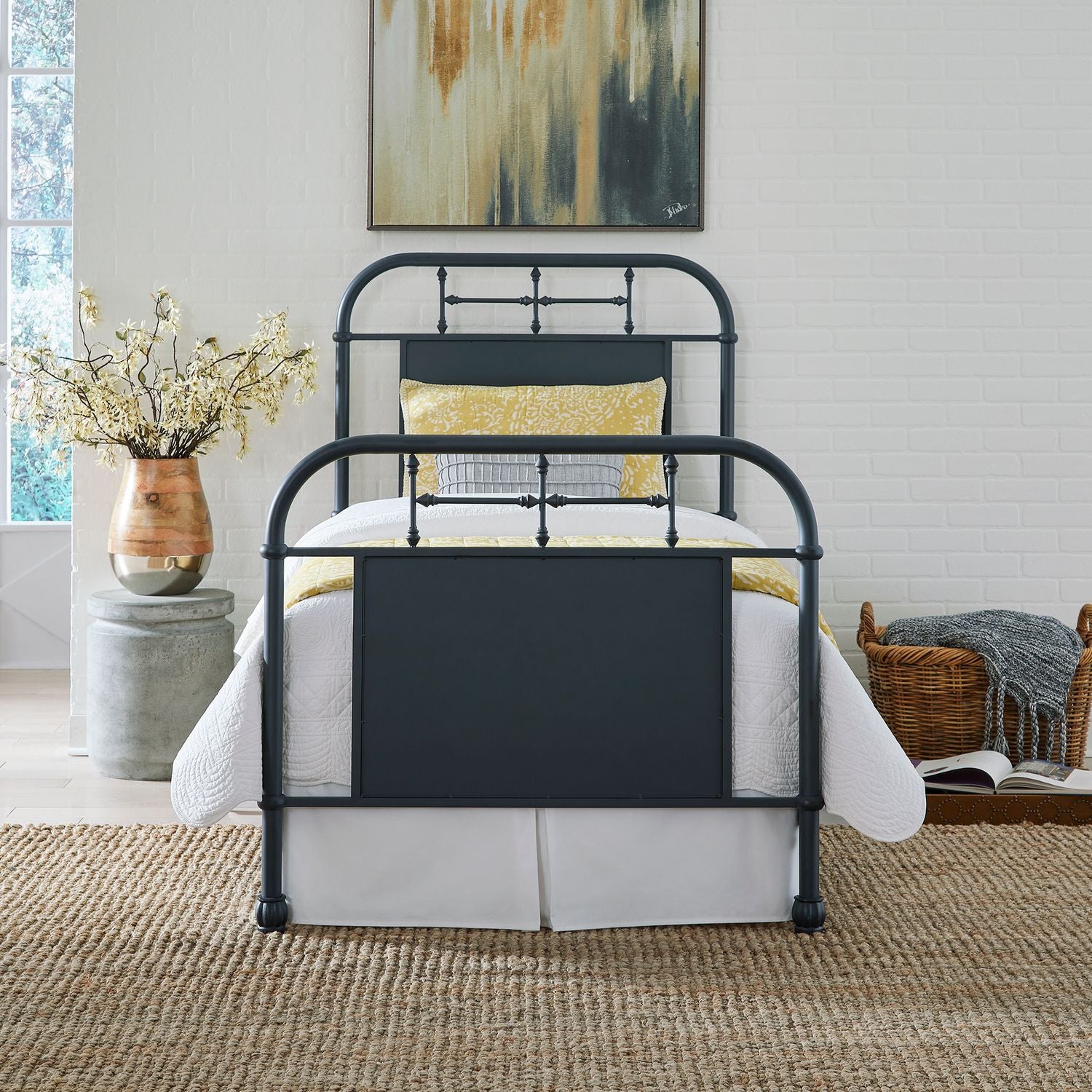 Darlina Twin Metal Bed - Navy