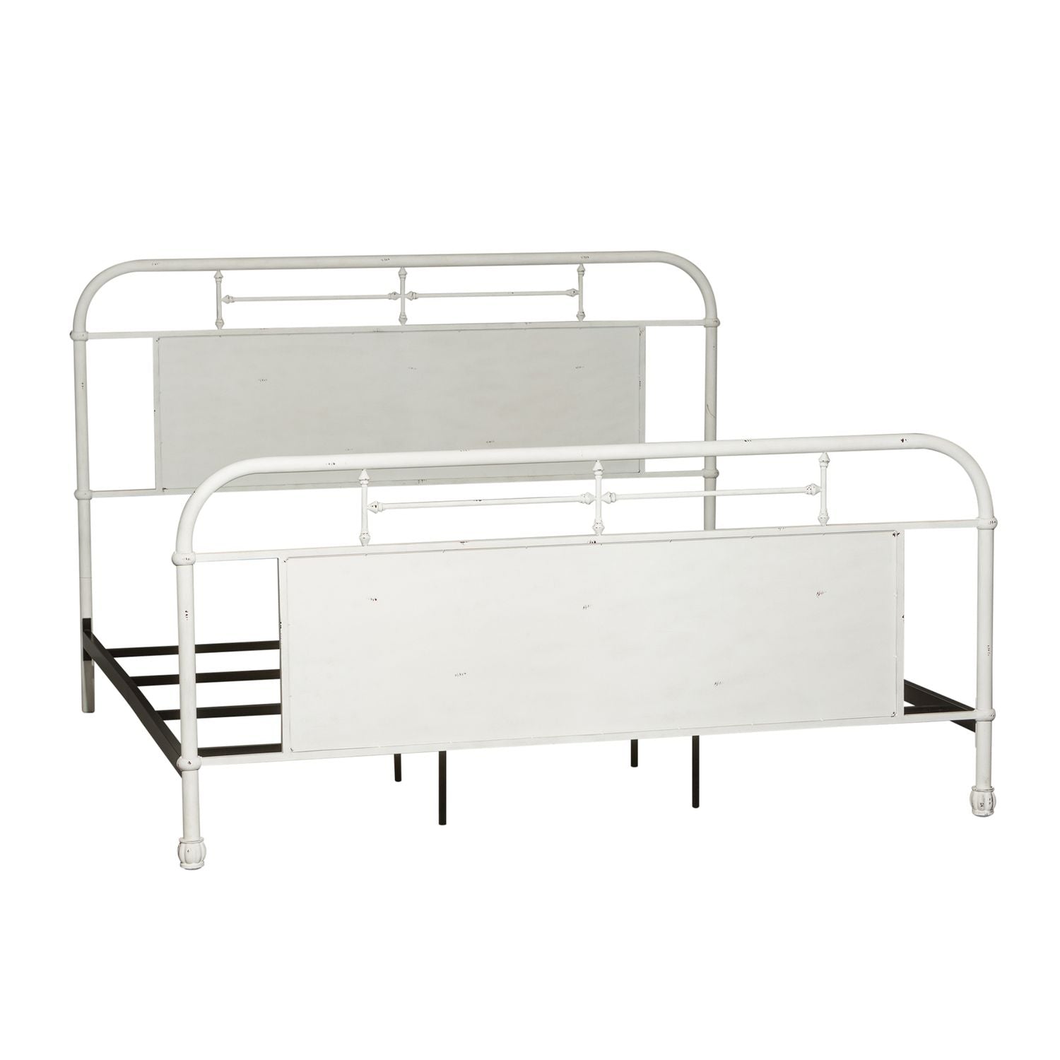 Tresor Queen Metal Bed - Antique White