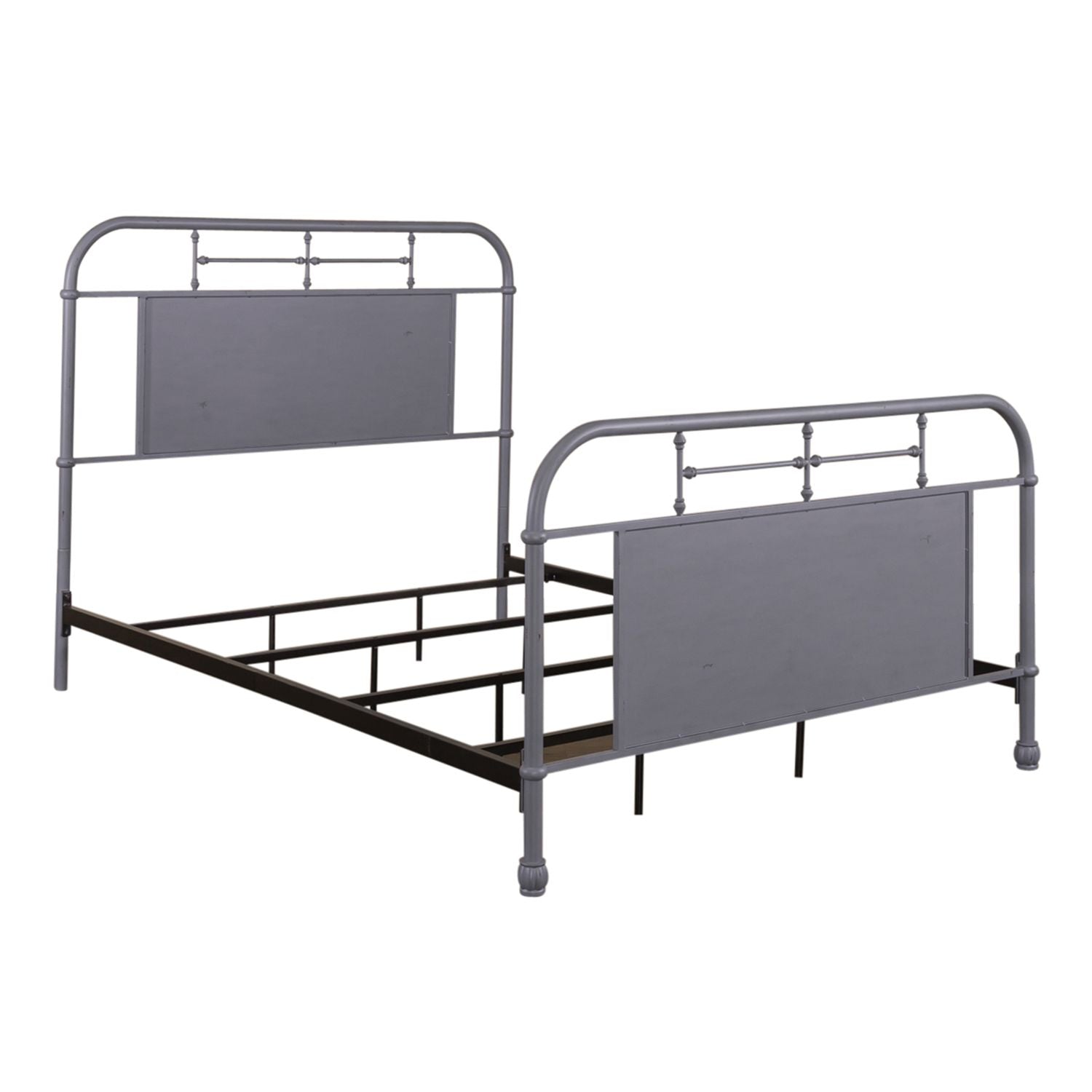 Dezerai Queen Metal Bed - Grey