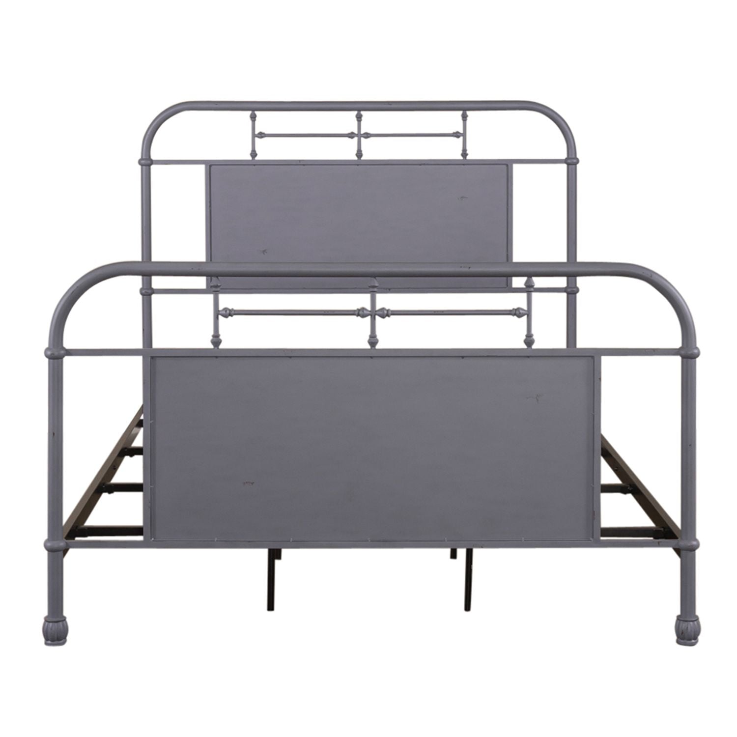 Dezerai Queen Metal Bed - Grey