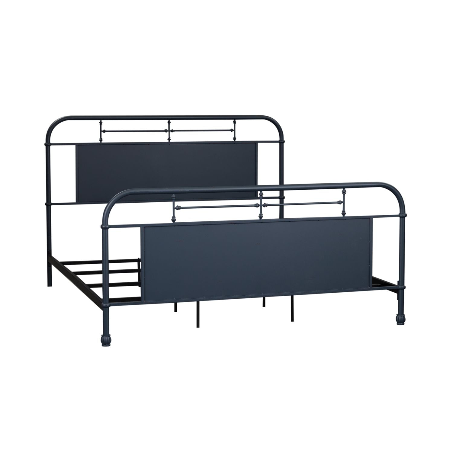 Haruyoshi King Metal Bed- Navy