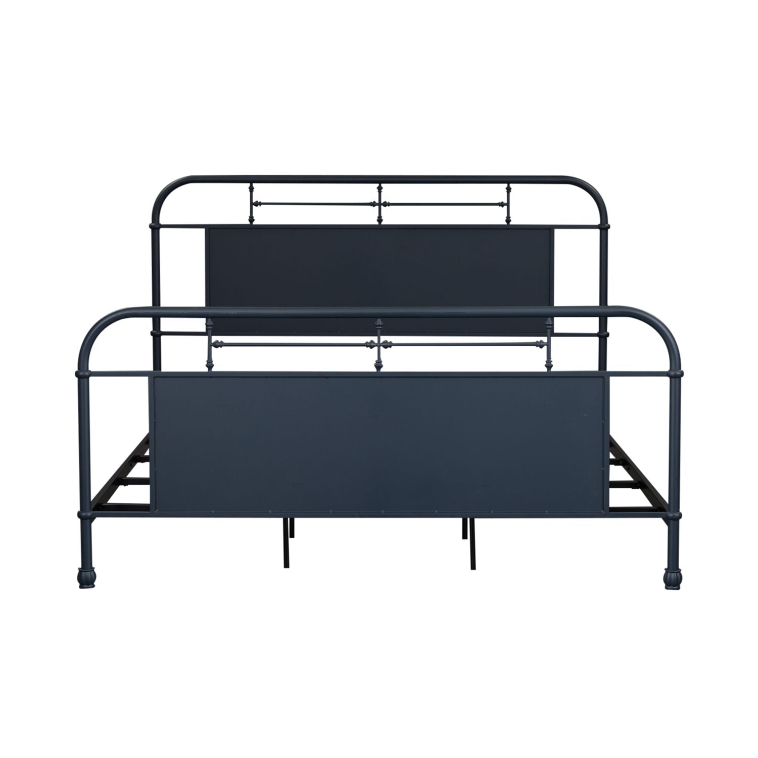 Haruyoshi King Metal Bed- Navy