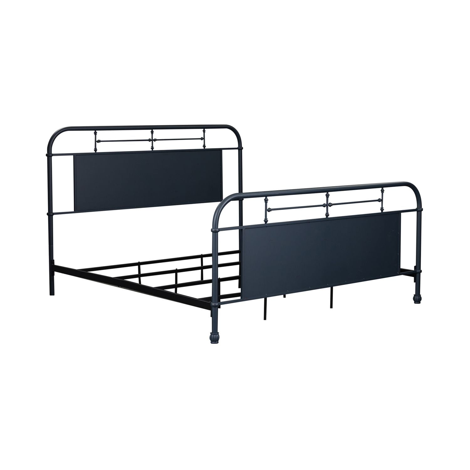 Haruyoshi King Metal Bed- Navy