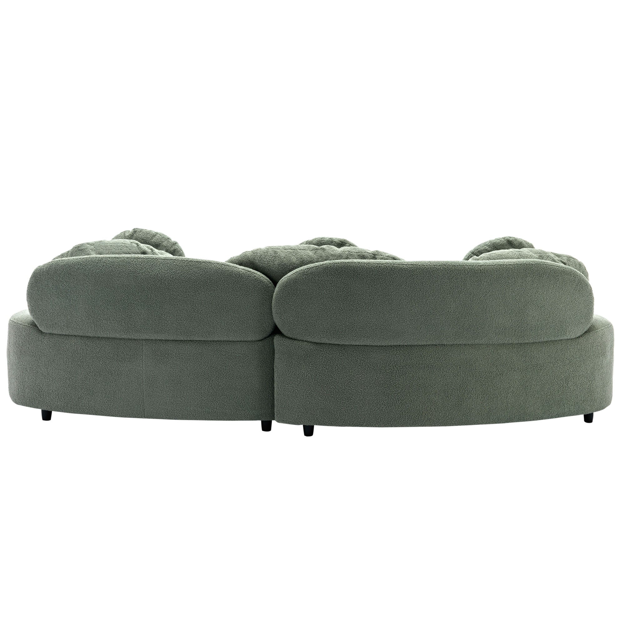 103.9" Modern Living Room Sofa Lamb Velvet Upholstered Couch Furniture for Home or Office, Green