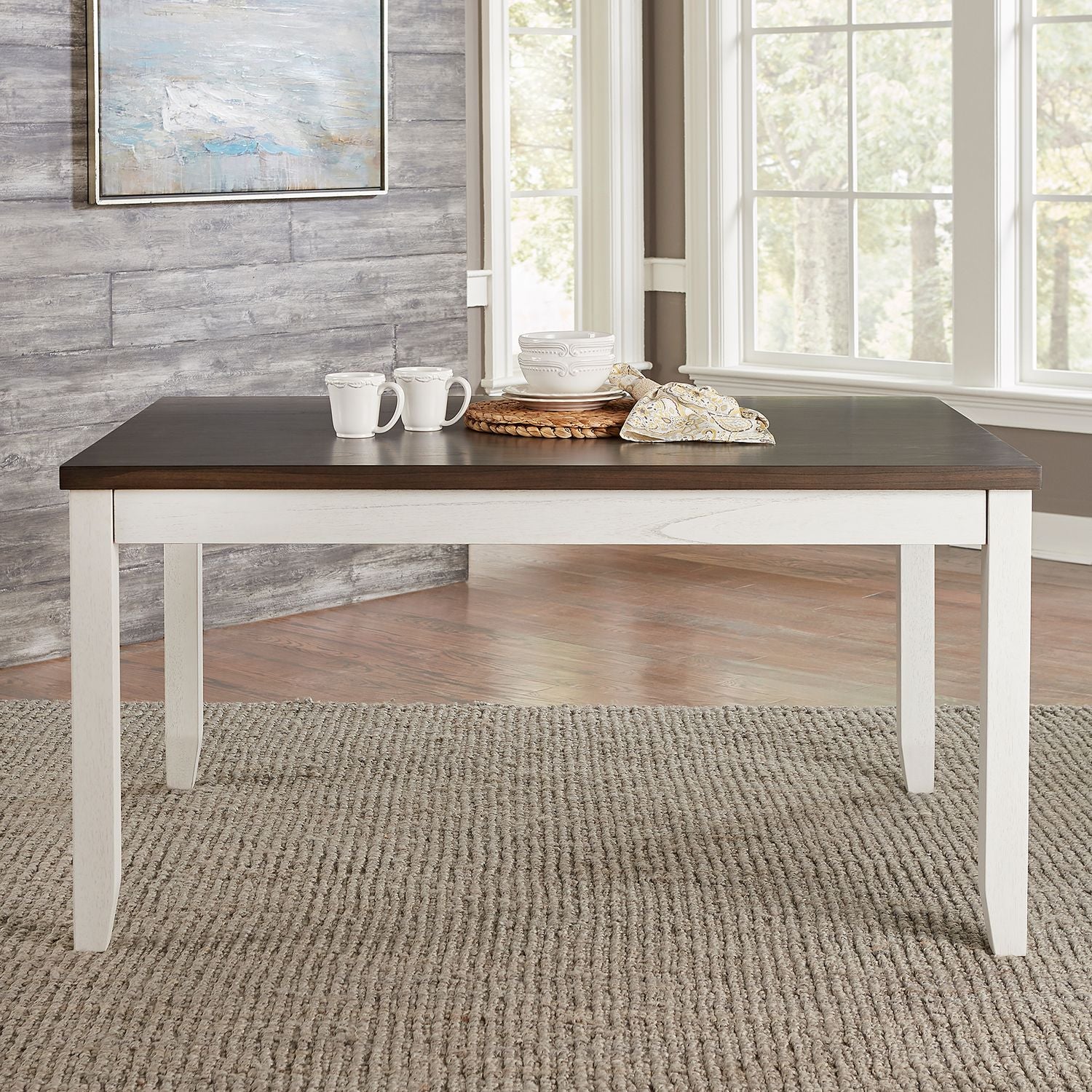 Frandy Rectangular Dining Table with Hidden Drawers