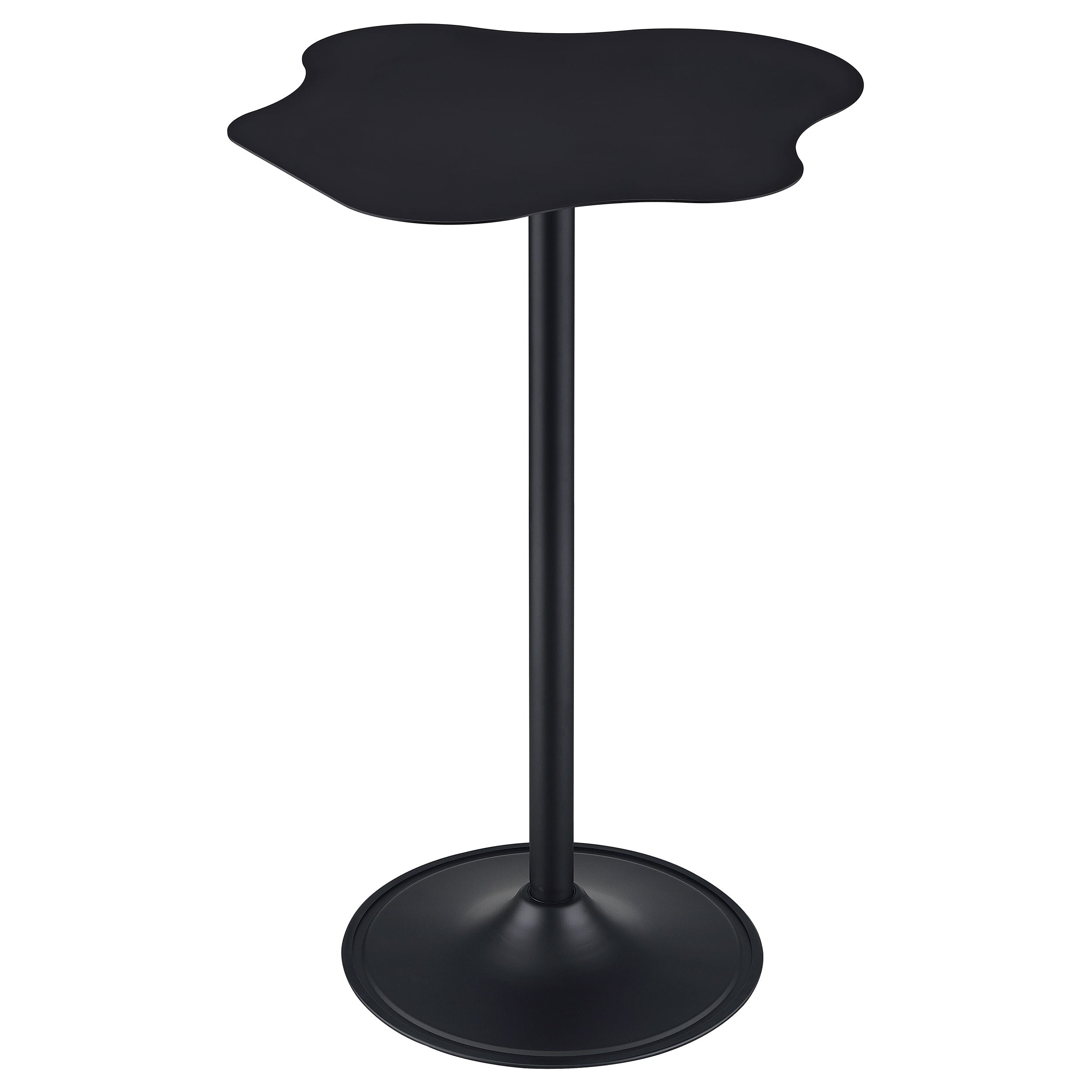 Keanu Pedestal Cloud-Shaped Top Bar Table Black