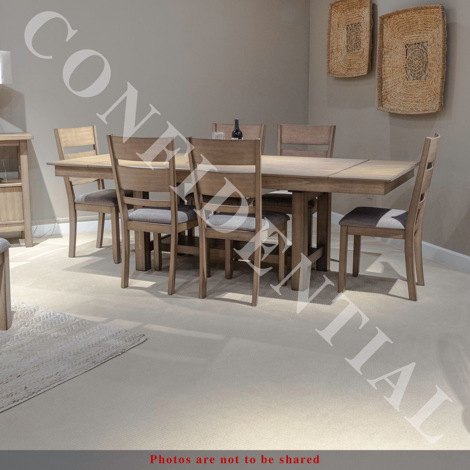 Chilyn 7 Piece Trestle Dining Table Set