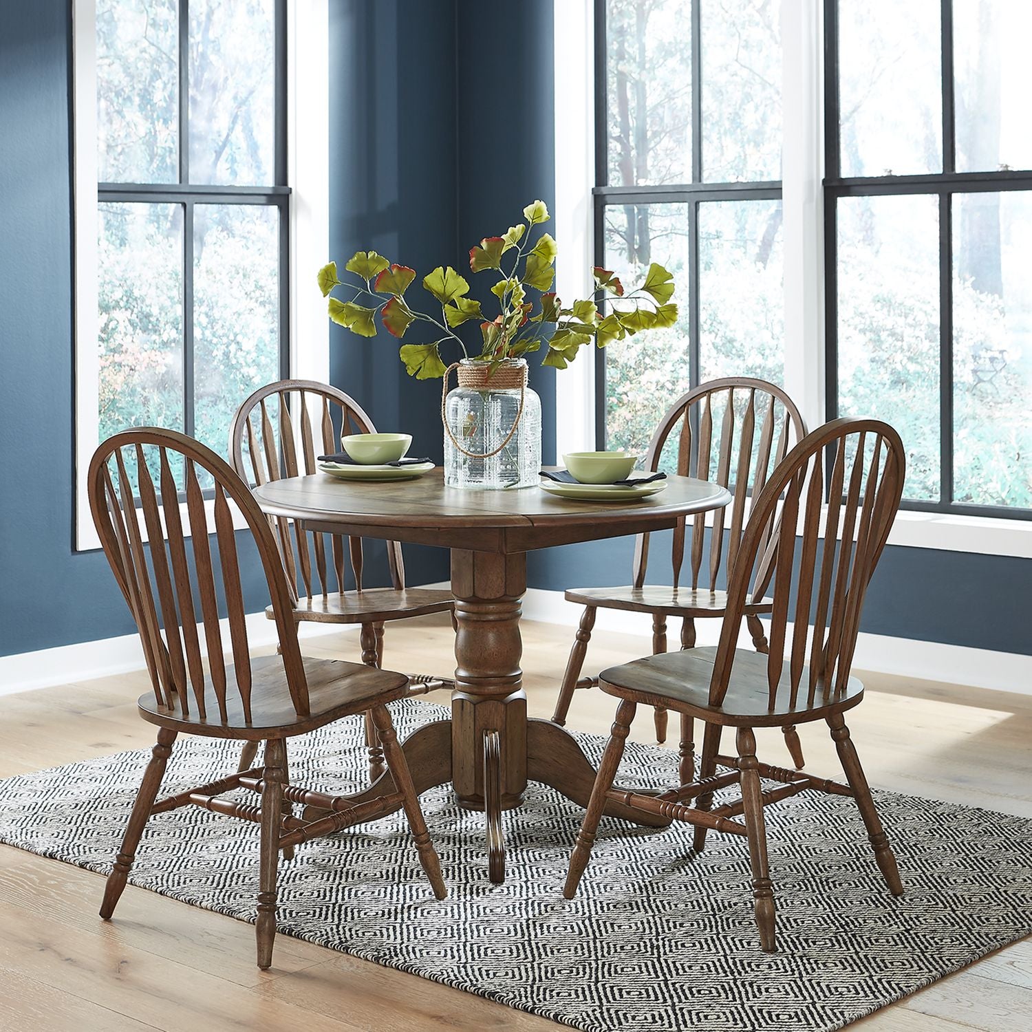 Cierah 5 Piece Drop Leaf Dining Table Set