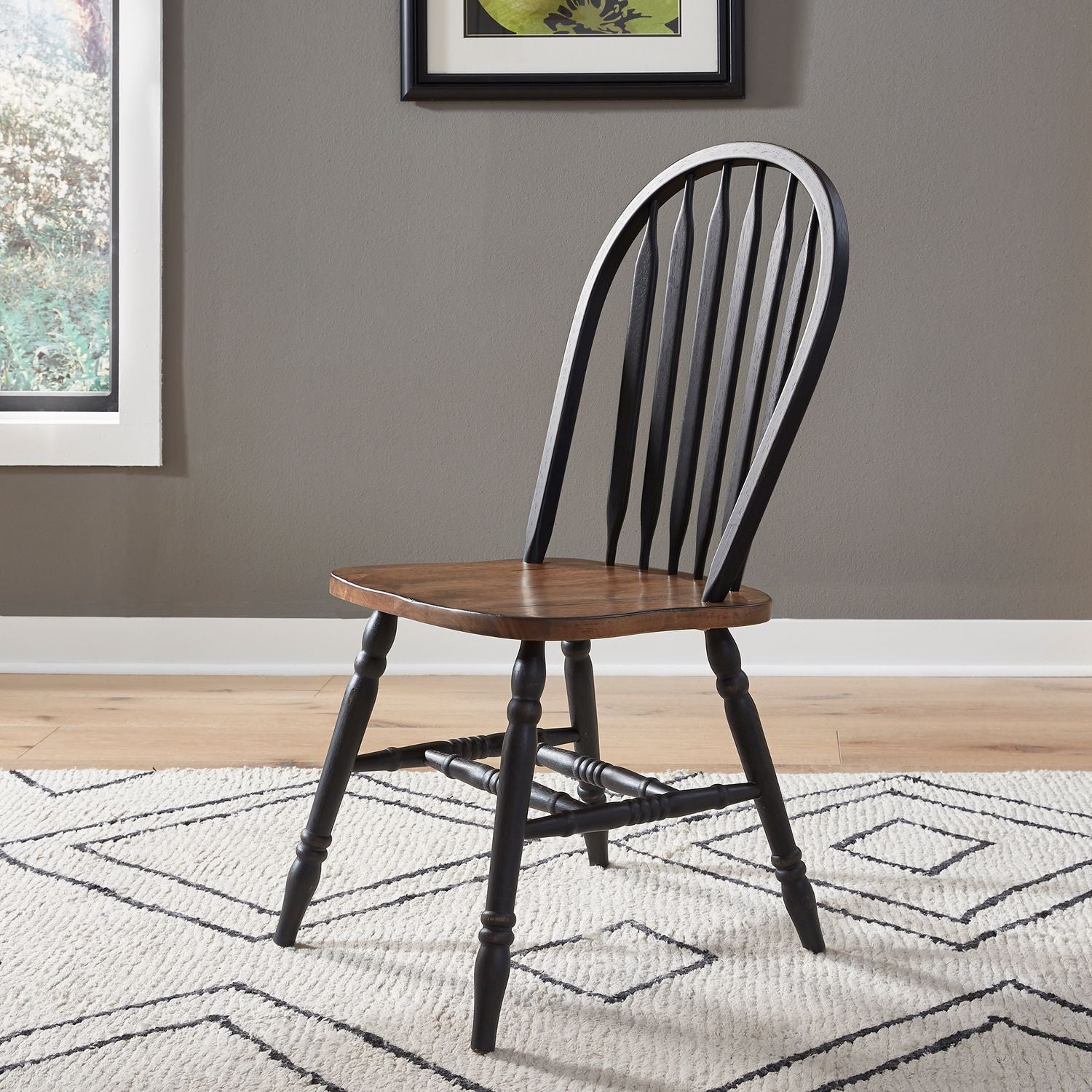 Latrevious Windsor Side Chair- Black