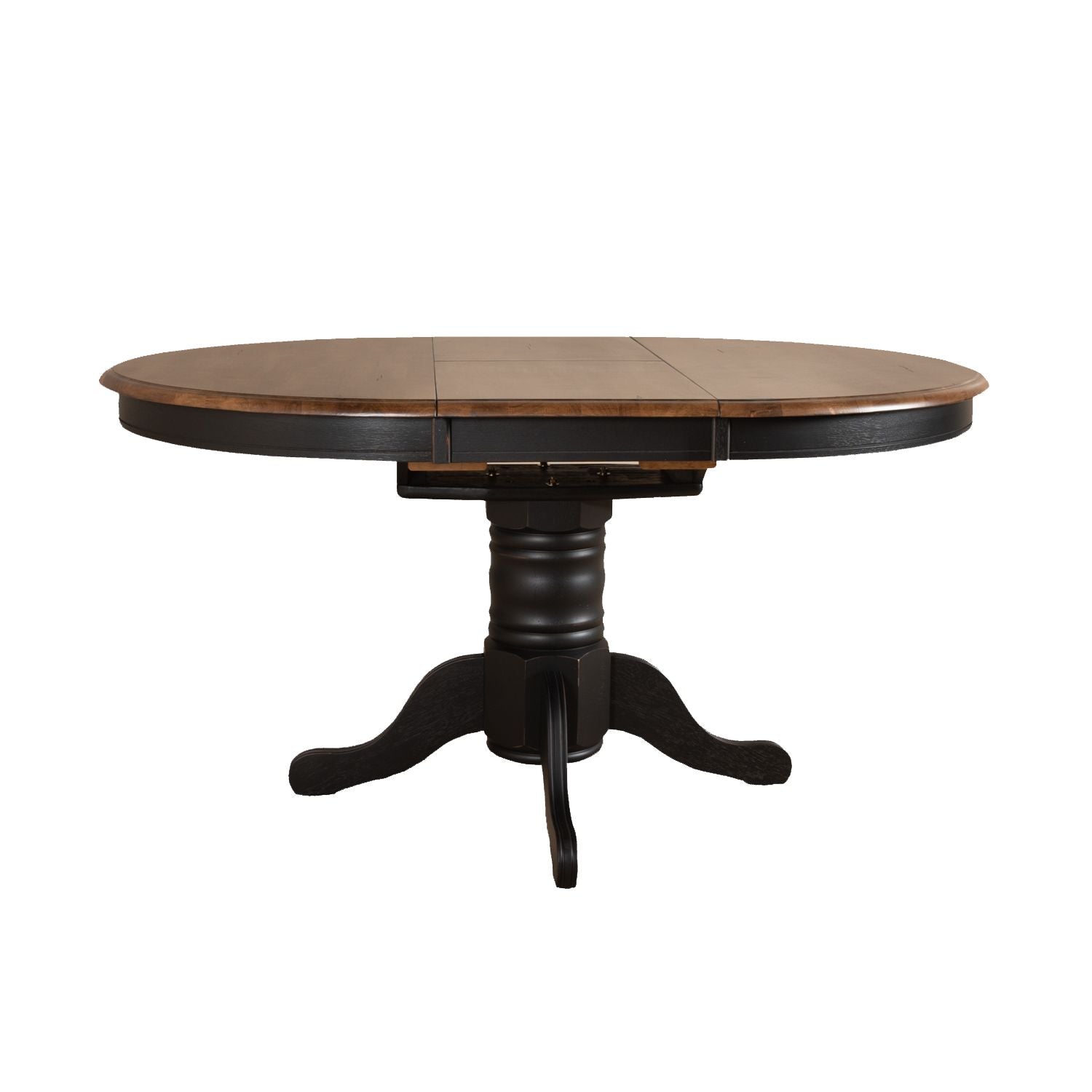 Aitanose 5 Piece Pedestal Dining Table Set- Black