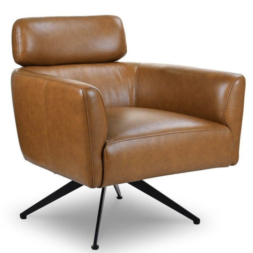 Megan Leather Lounge Chair Tan