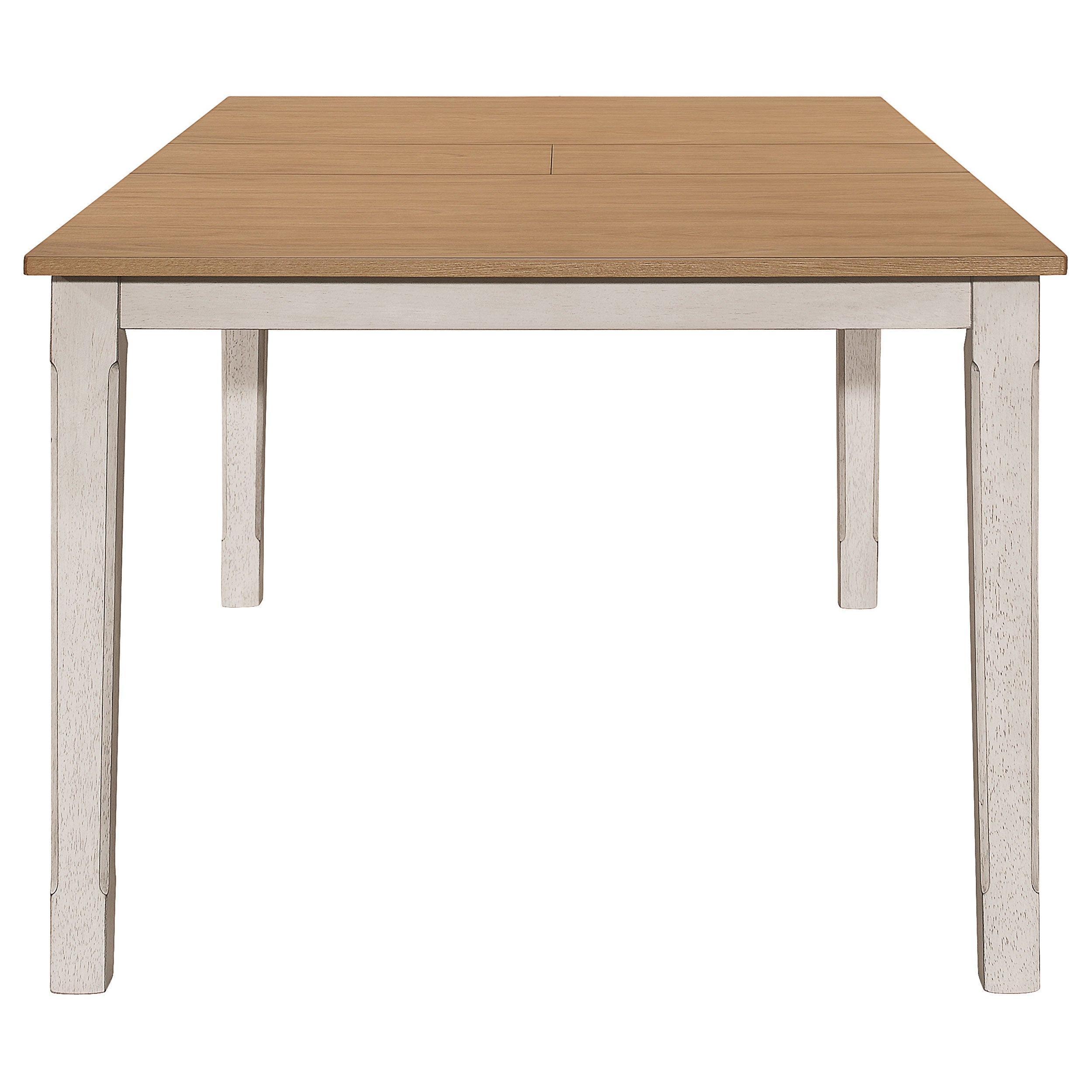 Kirby Rectangular Dining Table with Butterfly Leaf Natural and Rustic Off White