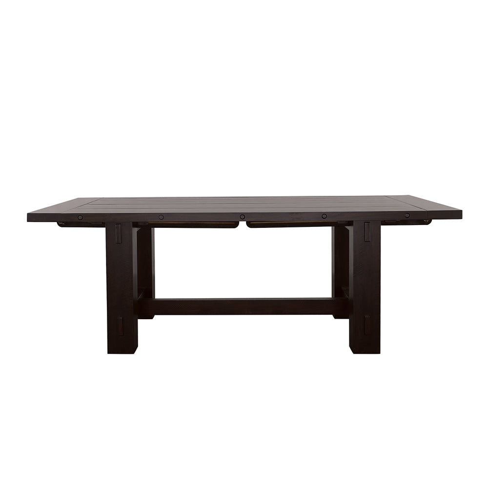 Calandra Rectangle Dining Table with Extension Leaf Vintage Java