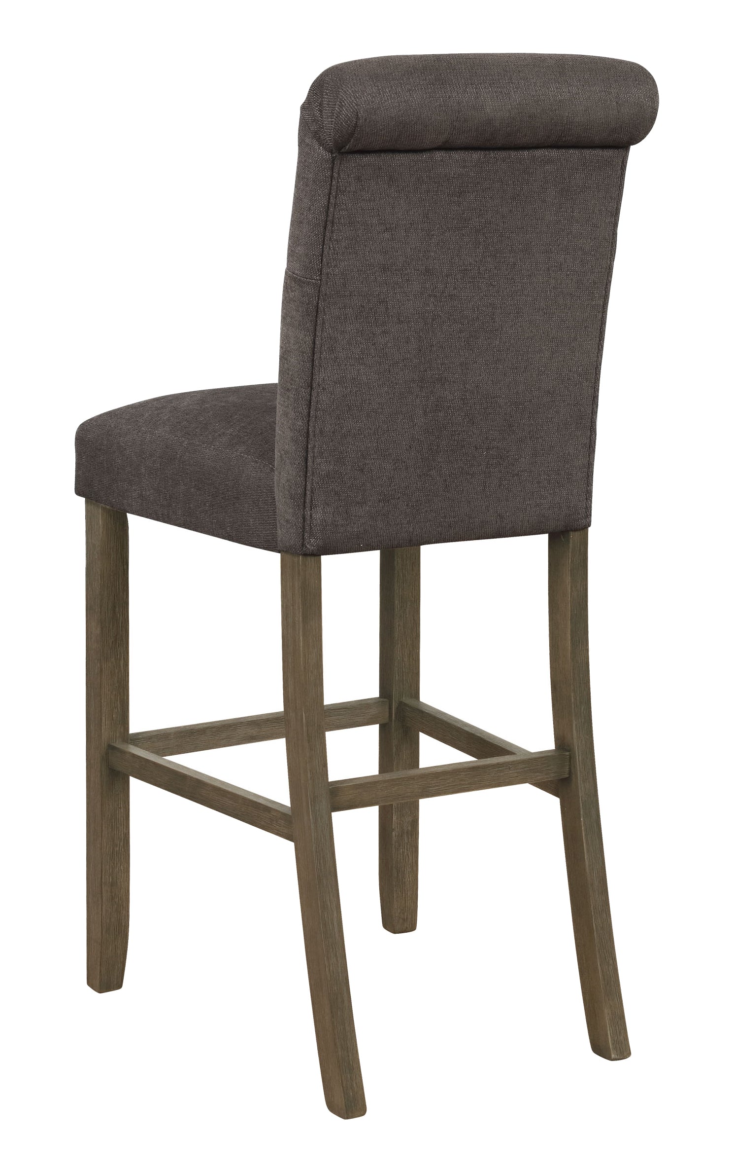 Balboa Tufted Back Bar Stools Grey and Rustic Brown (Set of 2)