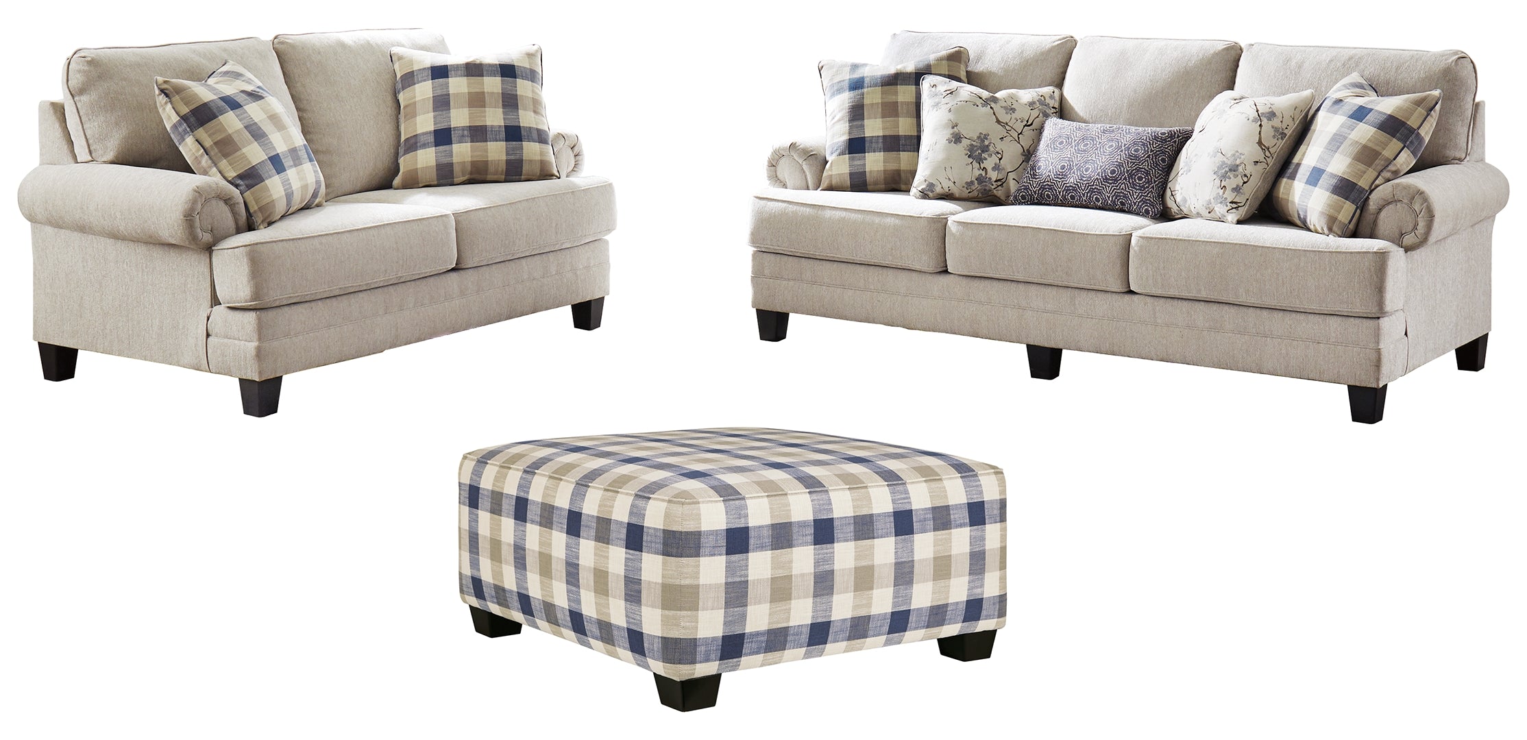 Meggett Sofa, Loveseat and Ottoman