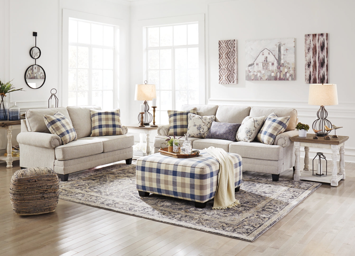 Meggett Sofa, Loveseat and Ottoman