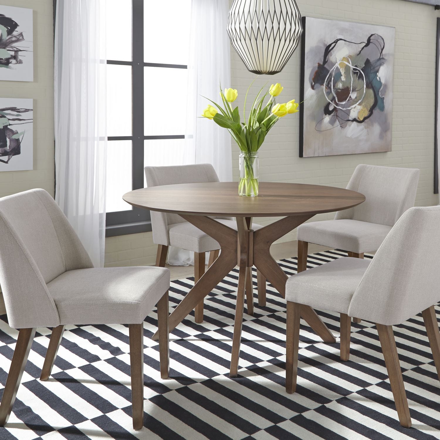 Anchal Round Pedestal Dining Table