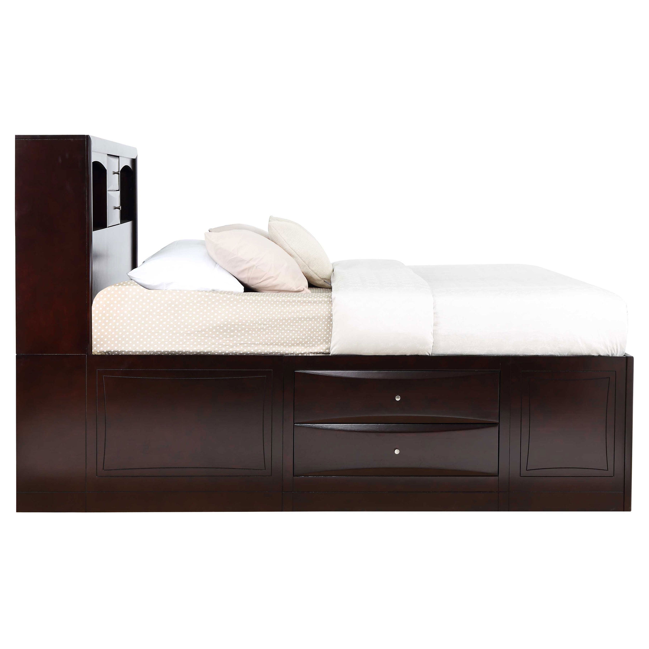 Phoenix 10-drawer Eastern King Bed Deep Cappuccino