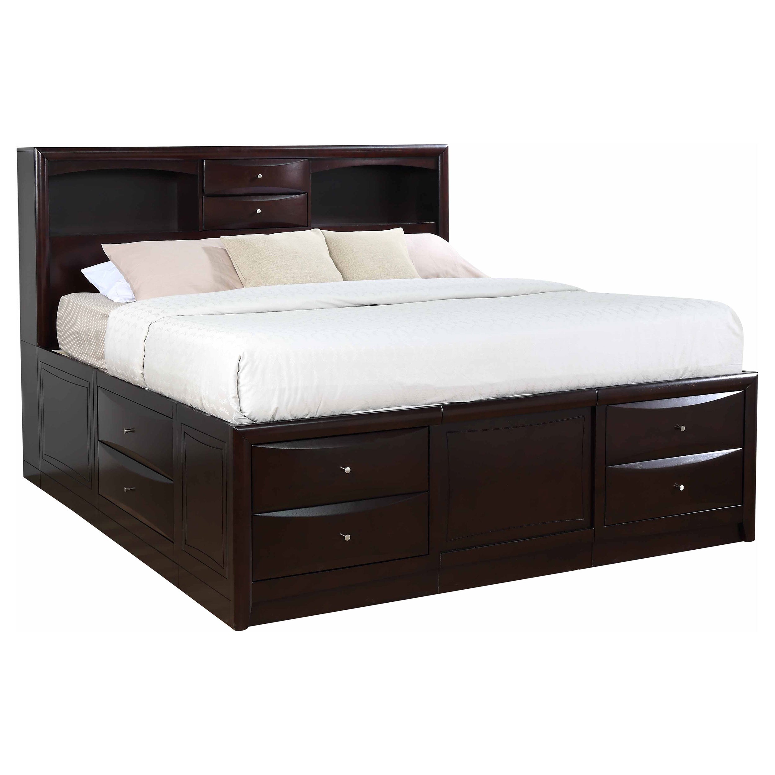 Phoenix 10-drawer California King Bed Deep Cappuccino