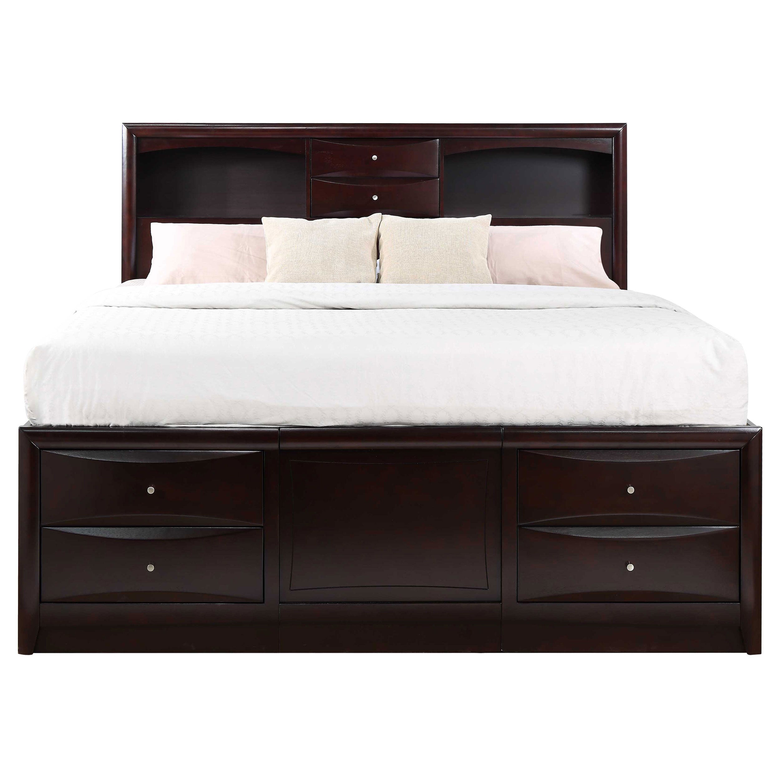 Phoenix 10-drawer California King Bed Deep Cappuccino