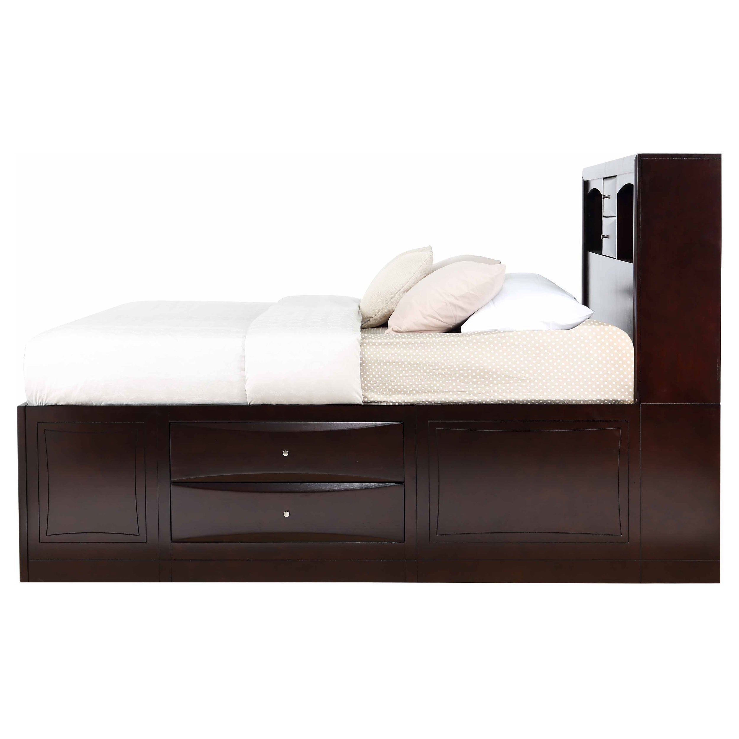 Phoenix 10-drawer California King Bed Deep Cappuccino