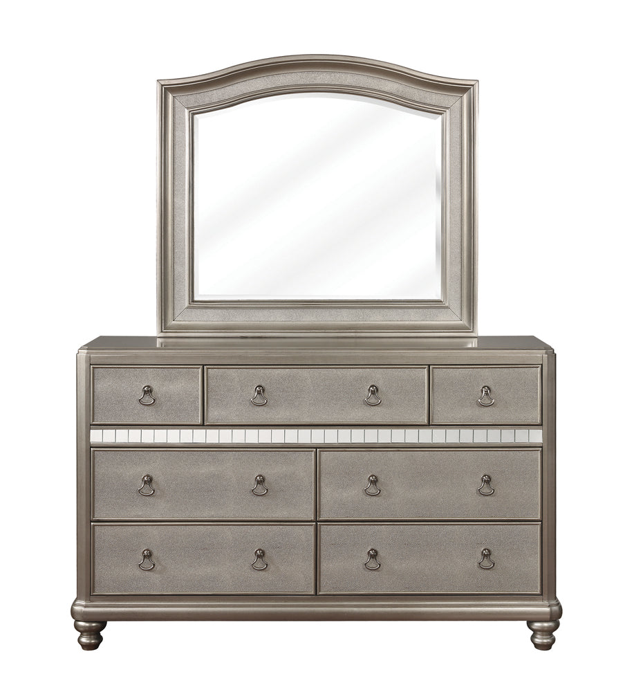 Bling Game 7-drawer Dresser Metallic Platinum