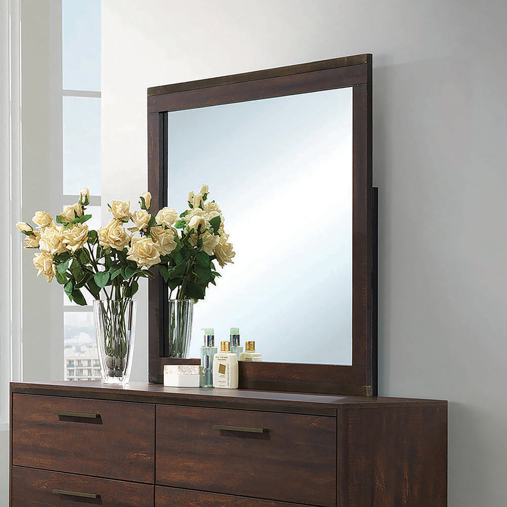 Edmonton Dresser Mirror Rustic Tobacco