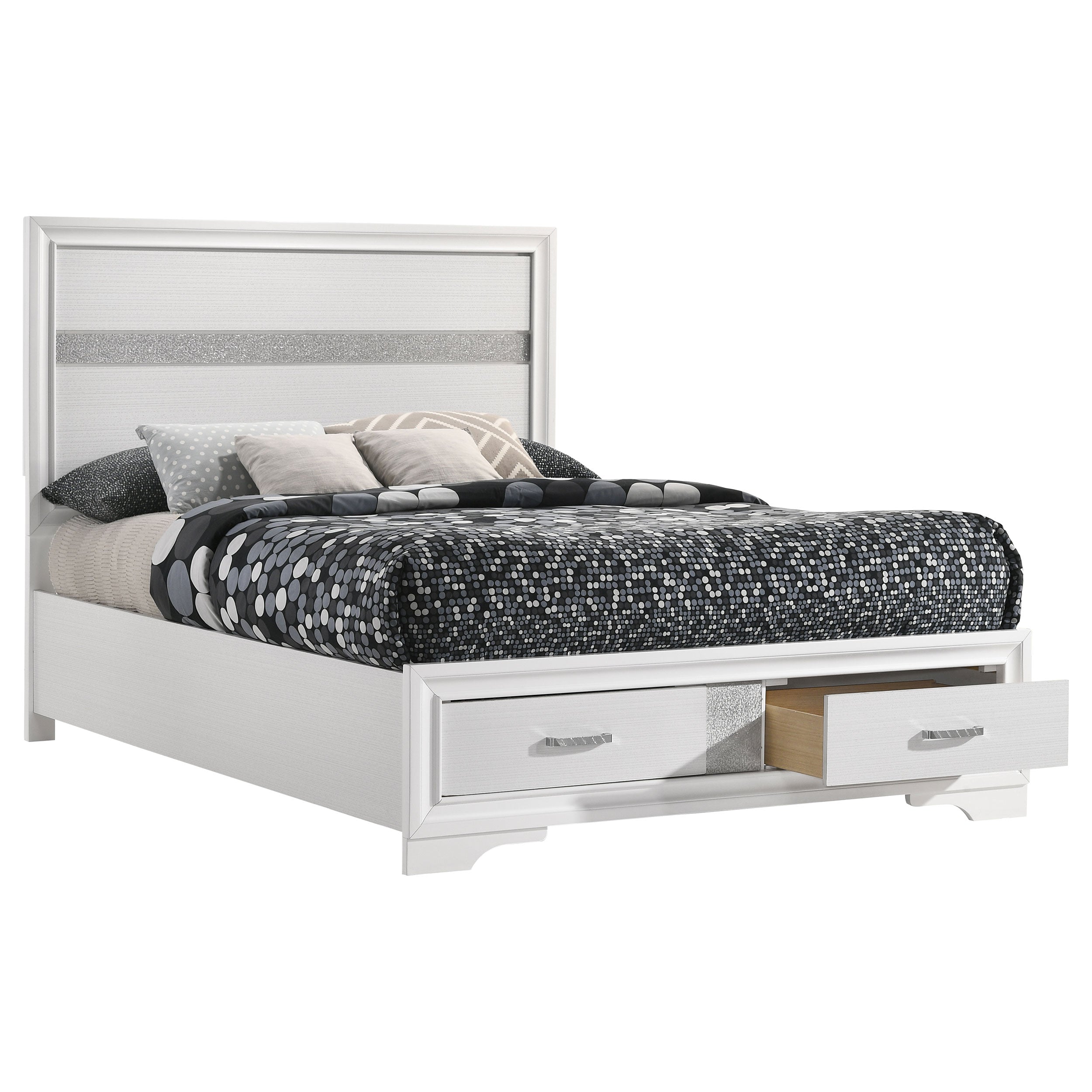 Miranda Full Storage Bed White