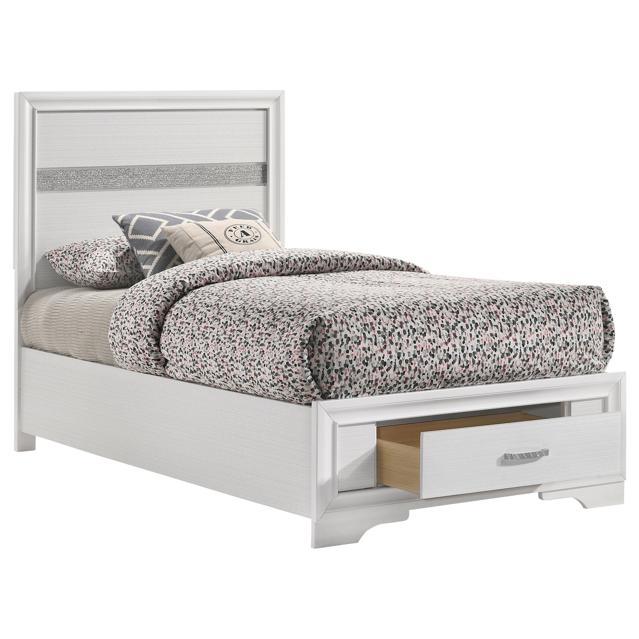 Miranda Twin Storage Bed White