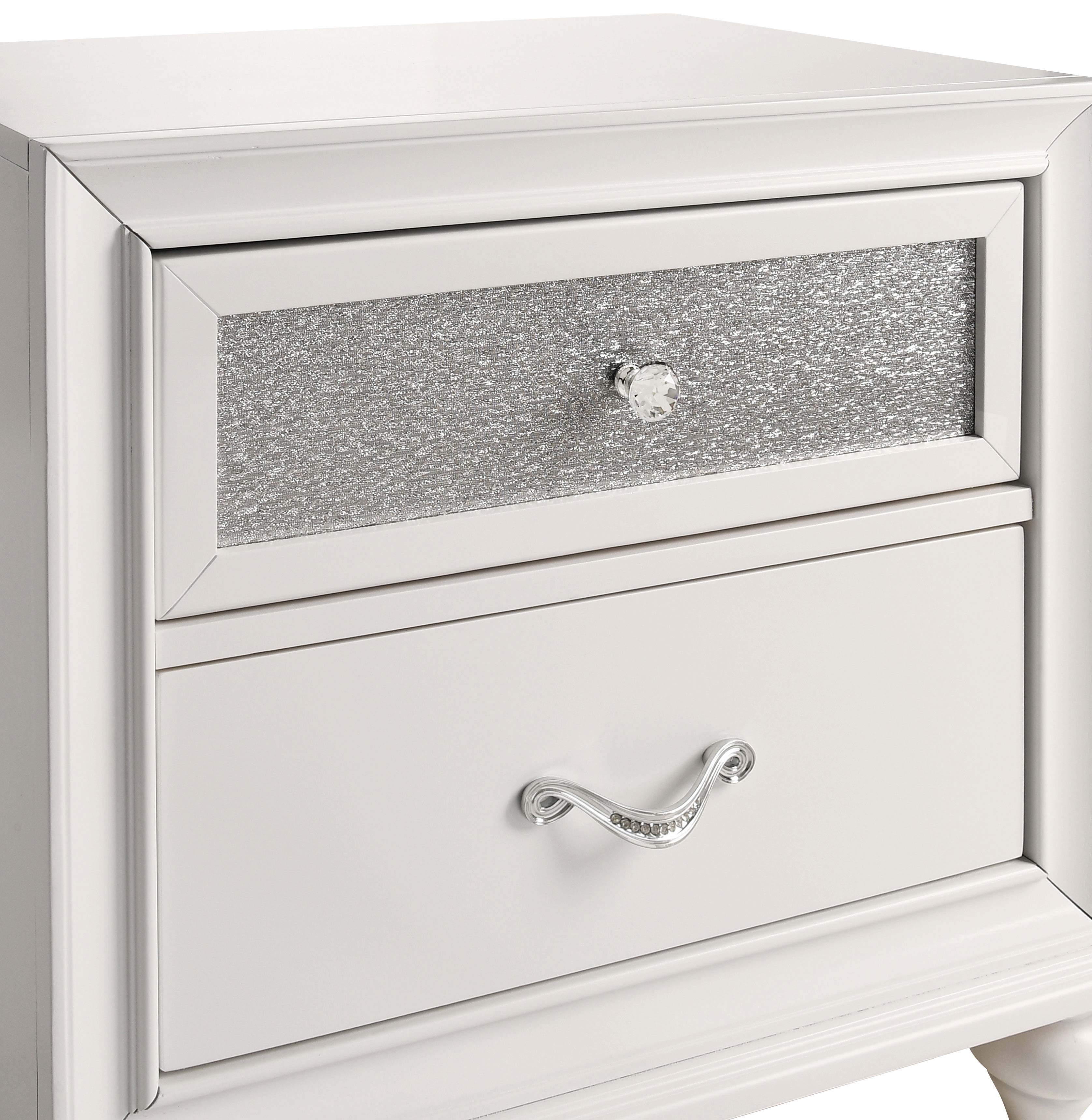 Barzini 2-drawer Nightstand White