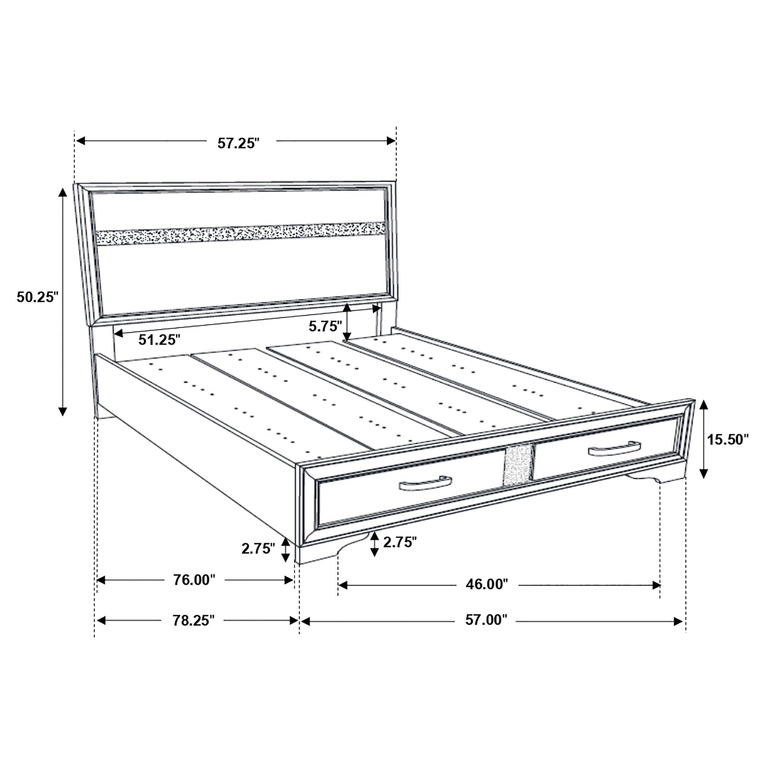 Miranda Full Storage Bed Black