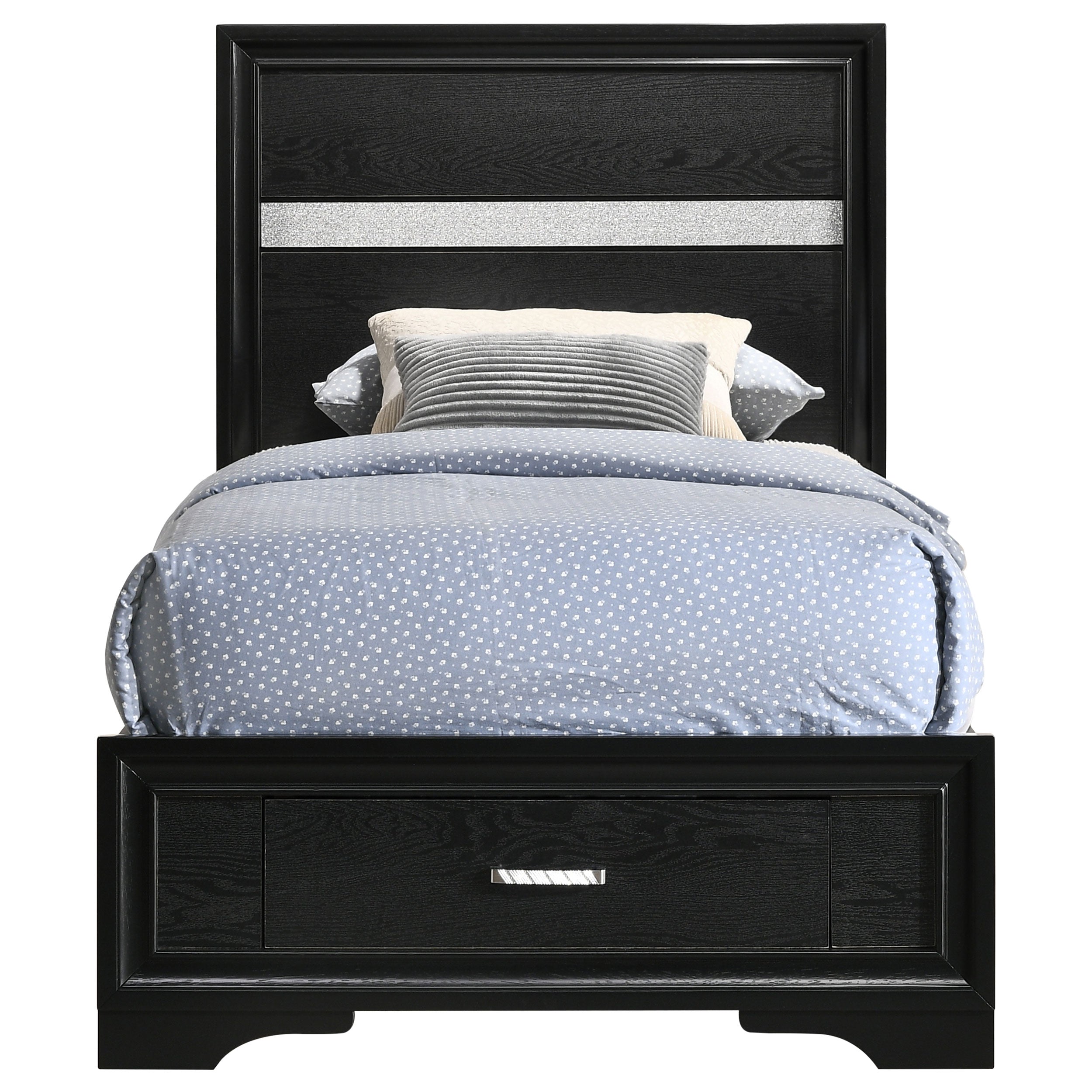 Miranda Twin Storage Bed Black