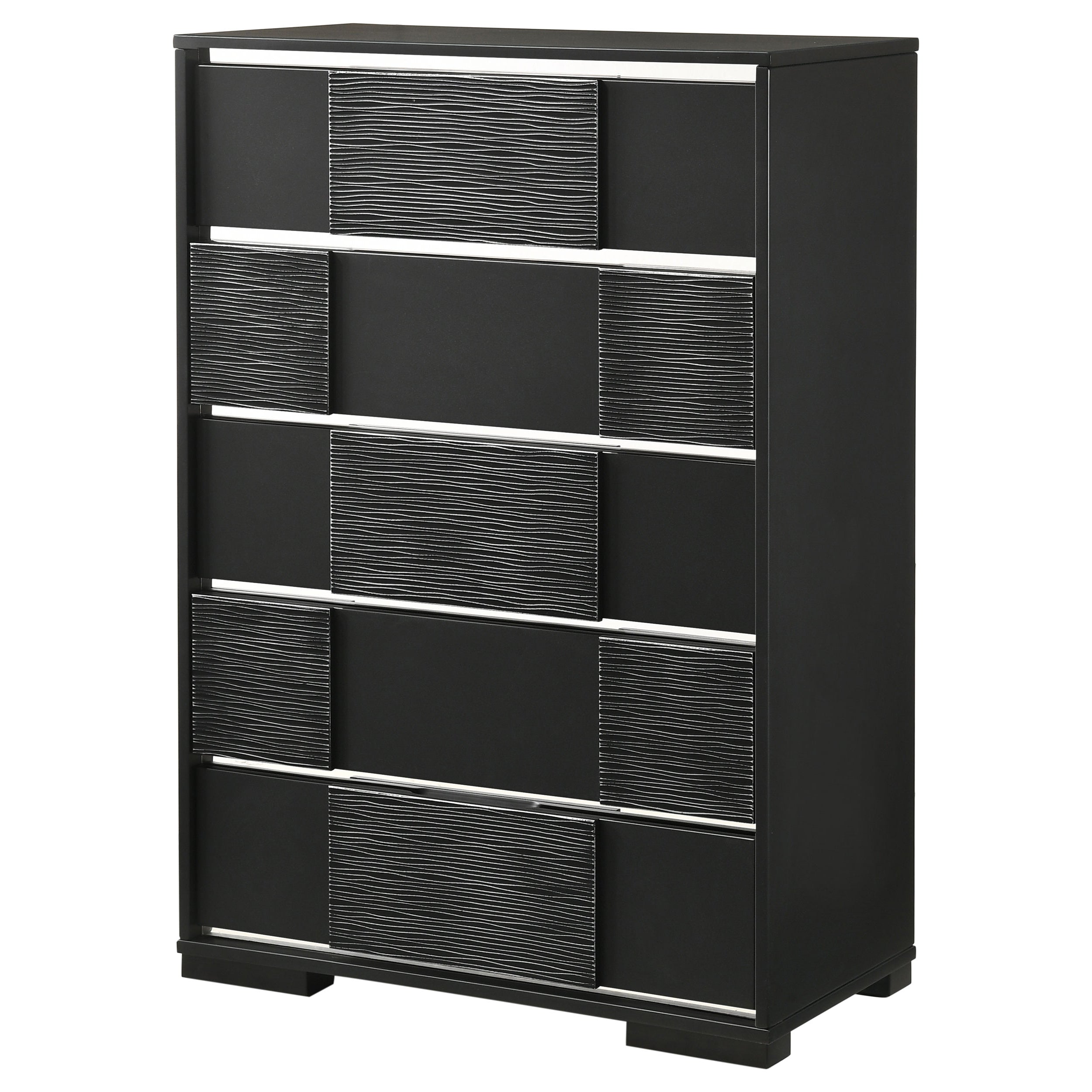 Blacktoft 5-drawer Chest Black