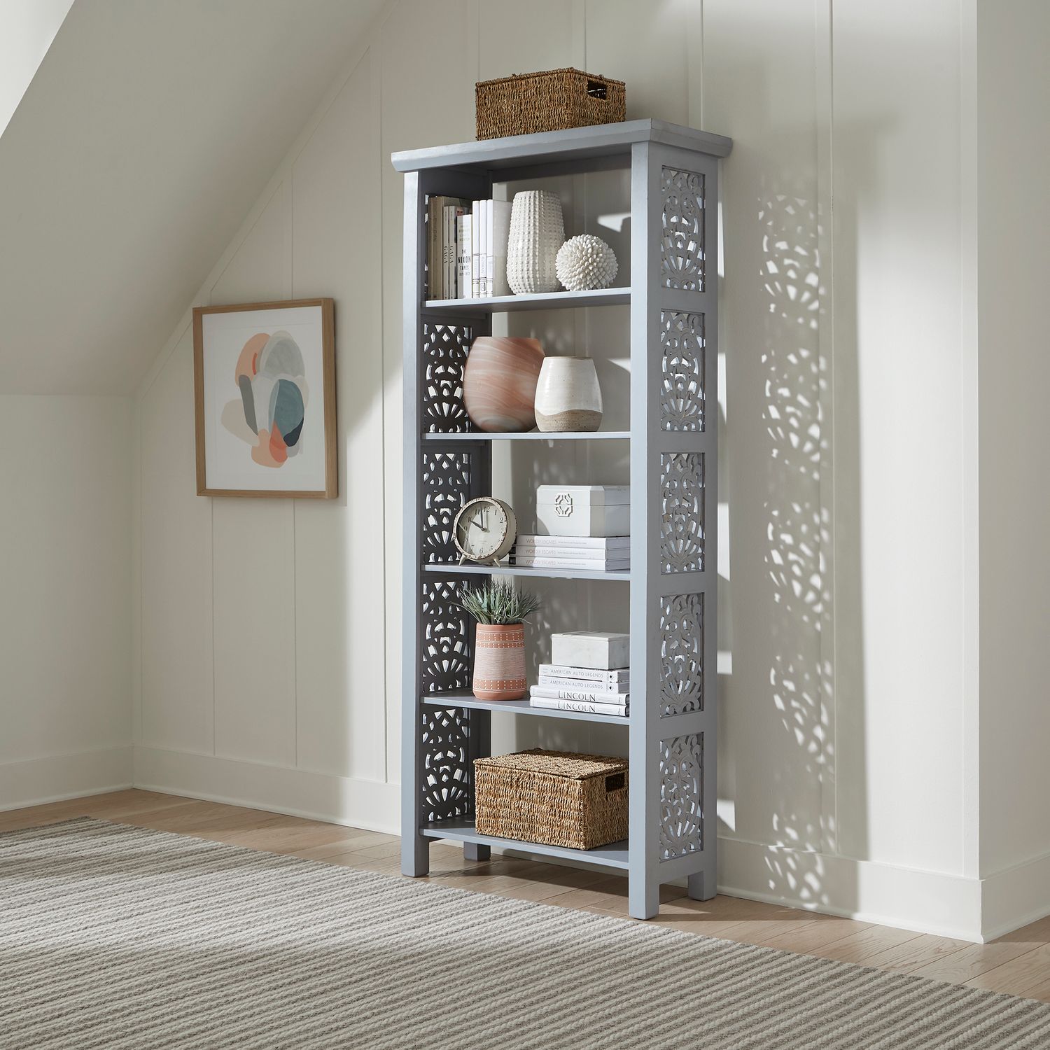 Conferina Accent Bookcase- Grey