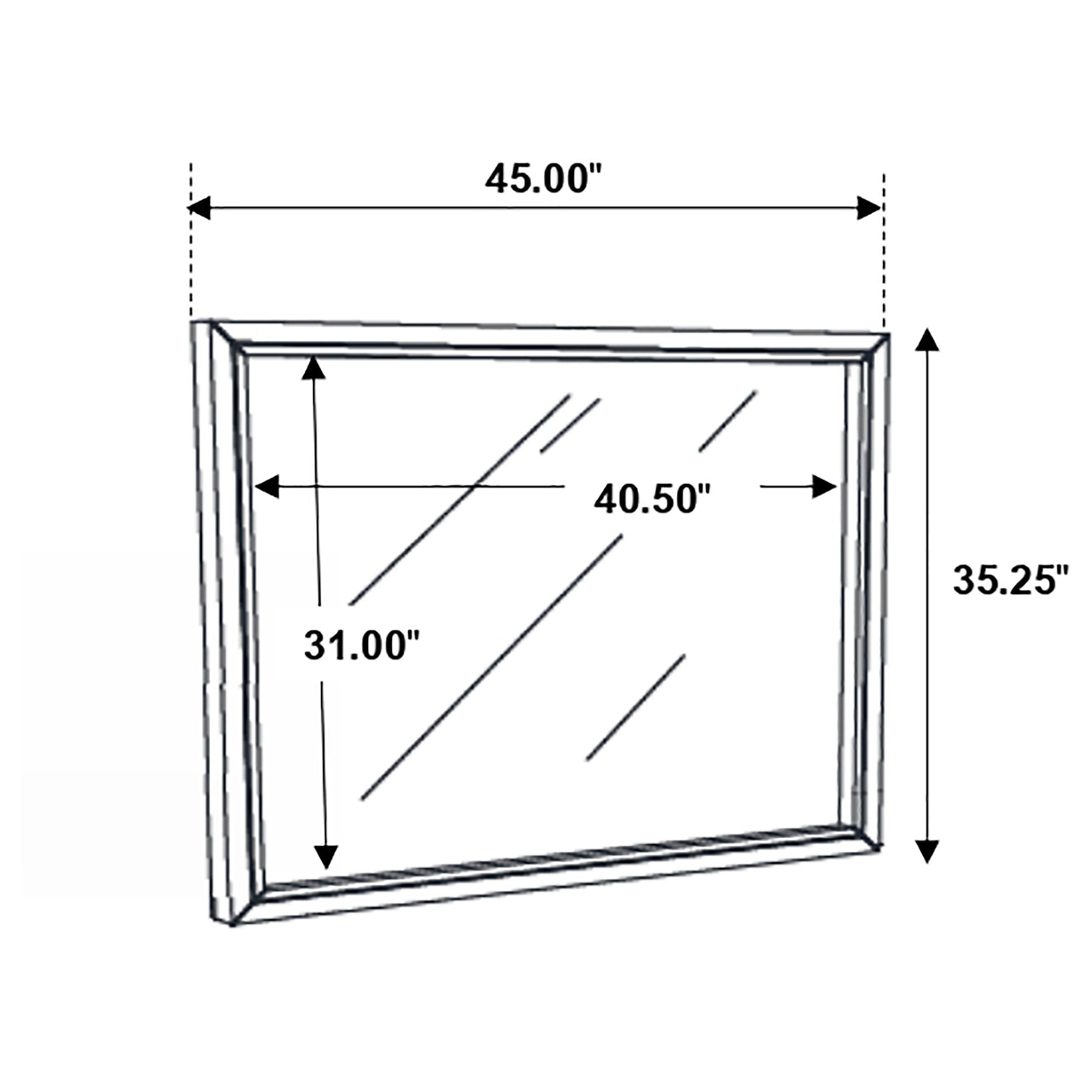 Serenity Rectangular Dresser Mirror Mod Grey