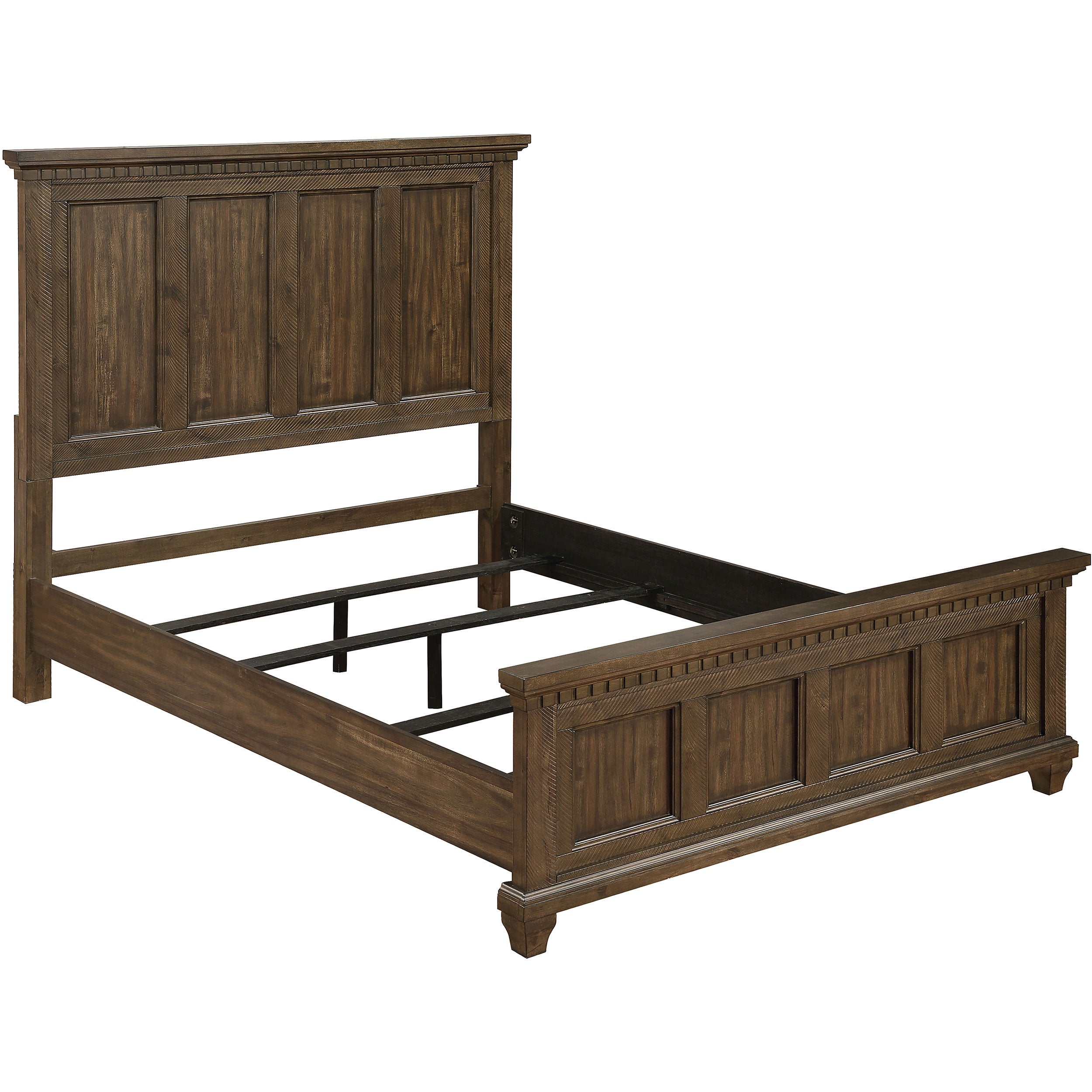 Bennington Rectangular Bedroom Set Acacia Brown Eastern King 4 Pc Set