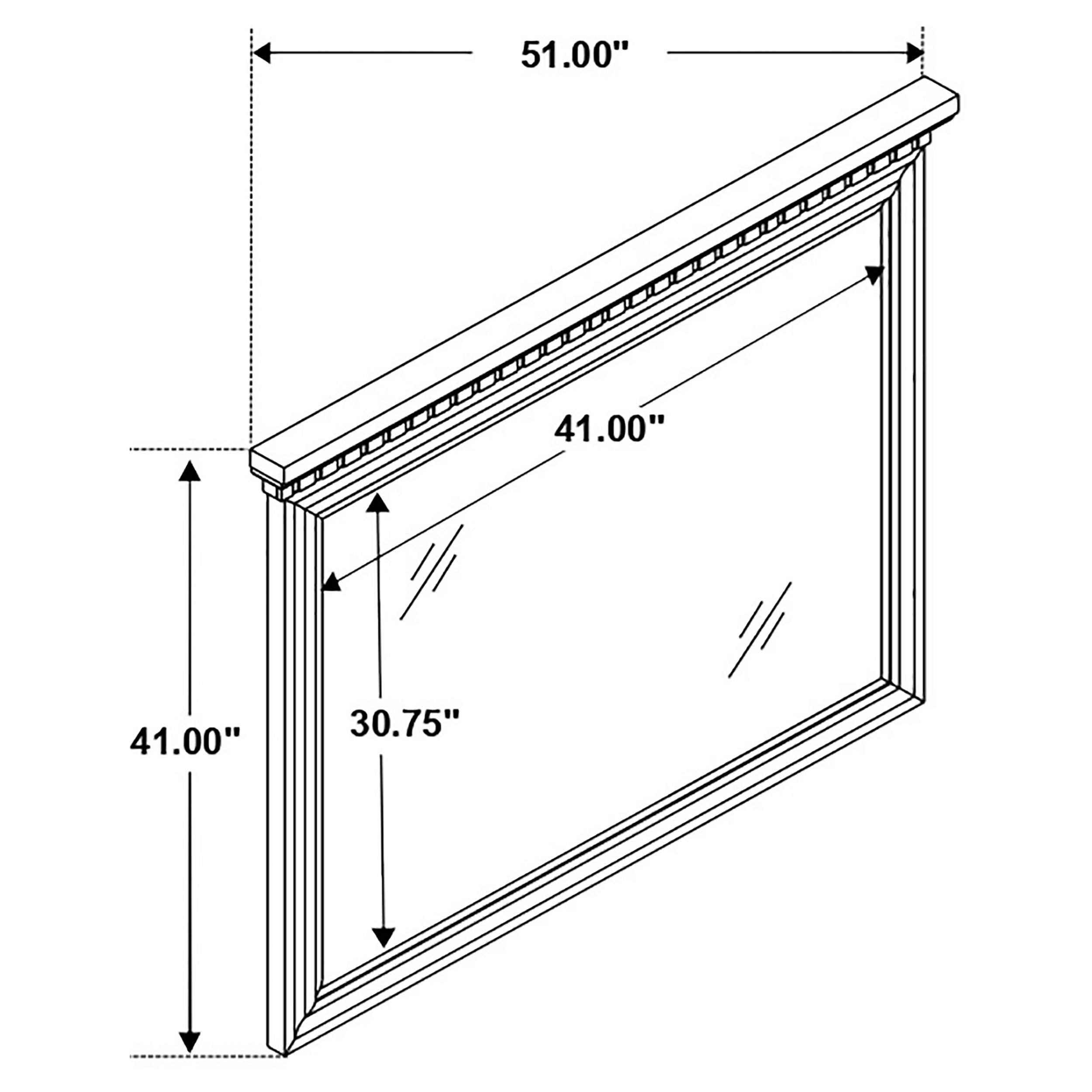Bennington Rectangular Dresser Mirror Acacia Brown