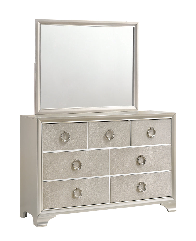 Salford Rectangular Dresser Mirror Metallic Sterling