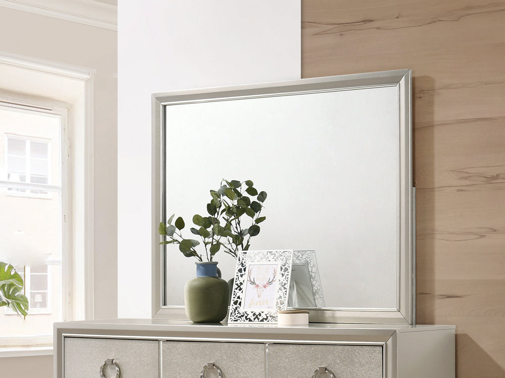 Salford Rectangular Dresser Mirror Metallic Sterling